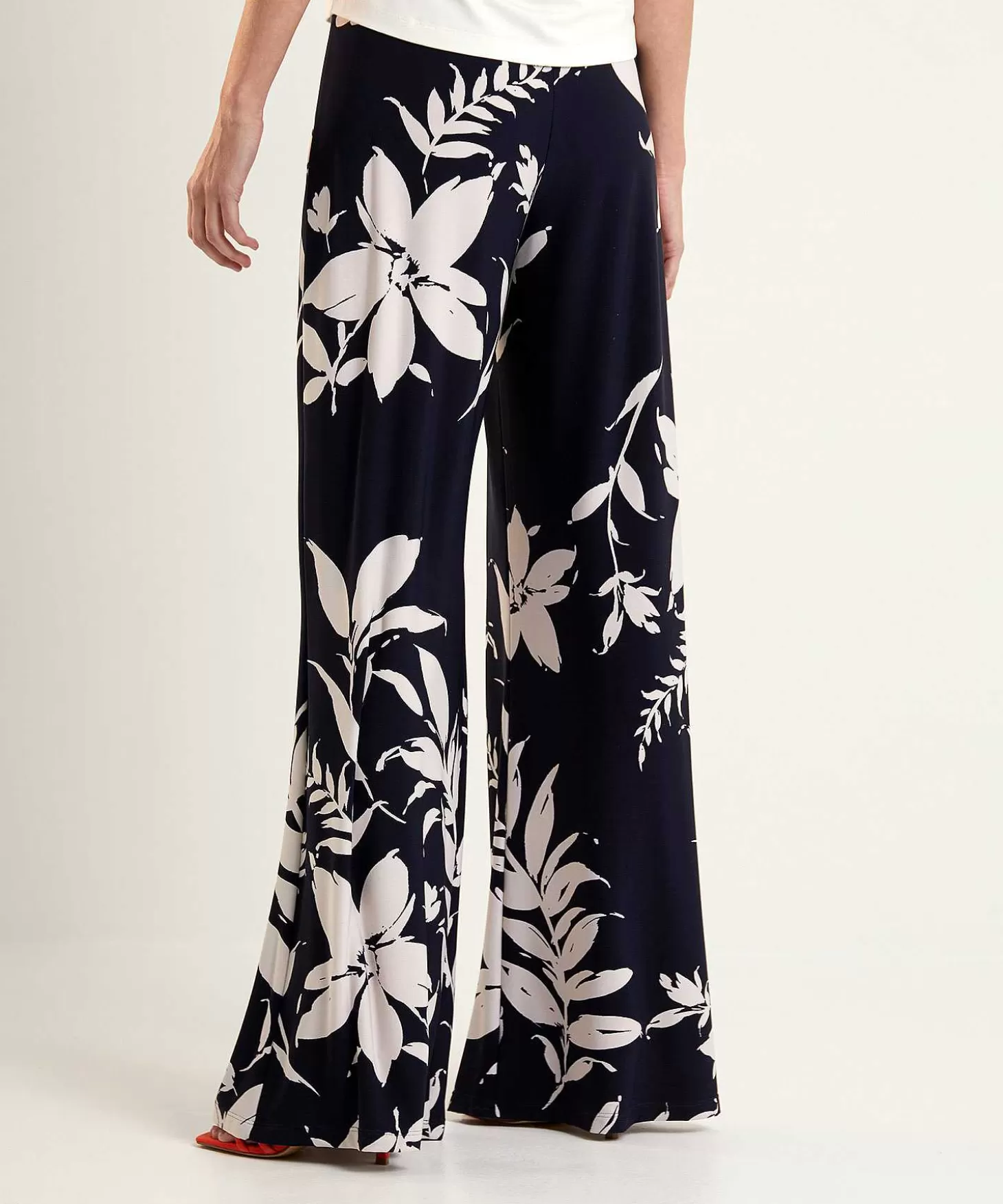 Wide Leg Trousers Leaf Print*Joseph Ribkoff Best