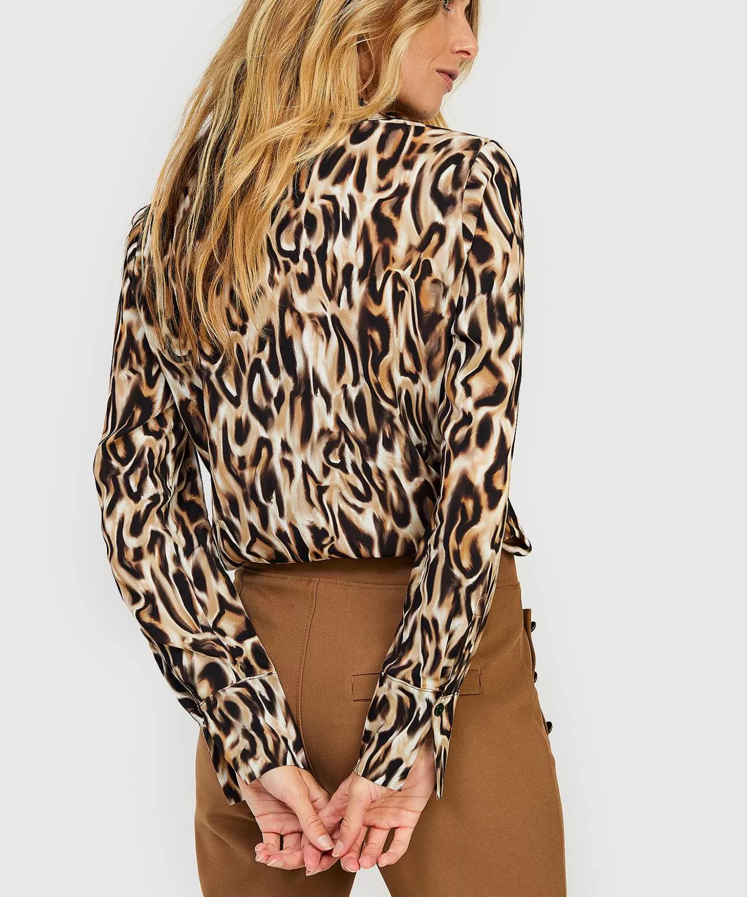 Blouse Crepe Animal Print Beline*KYRA Store