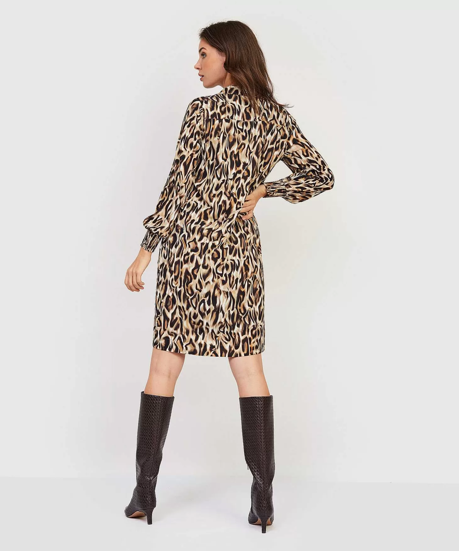 Crepe Dress Animal Print Britta*KYRA Online