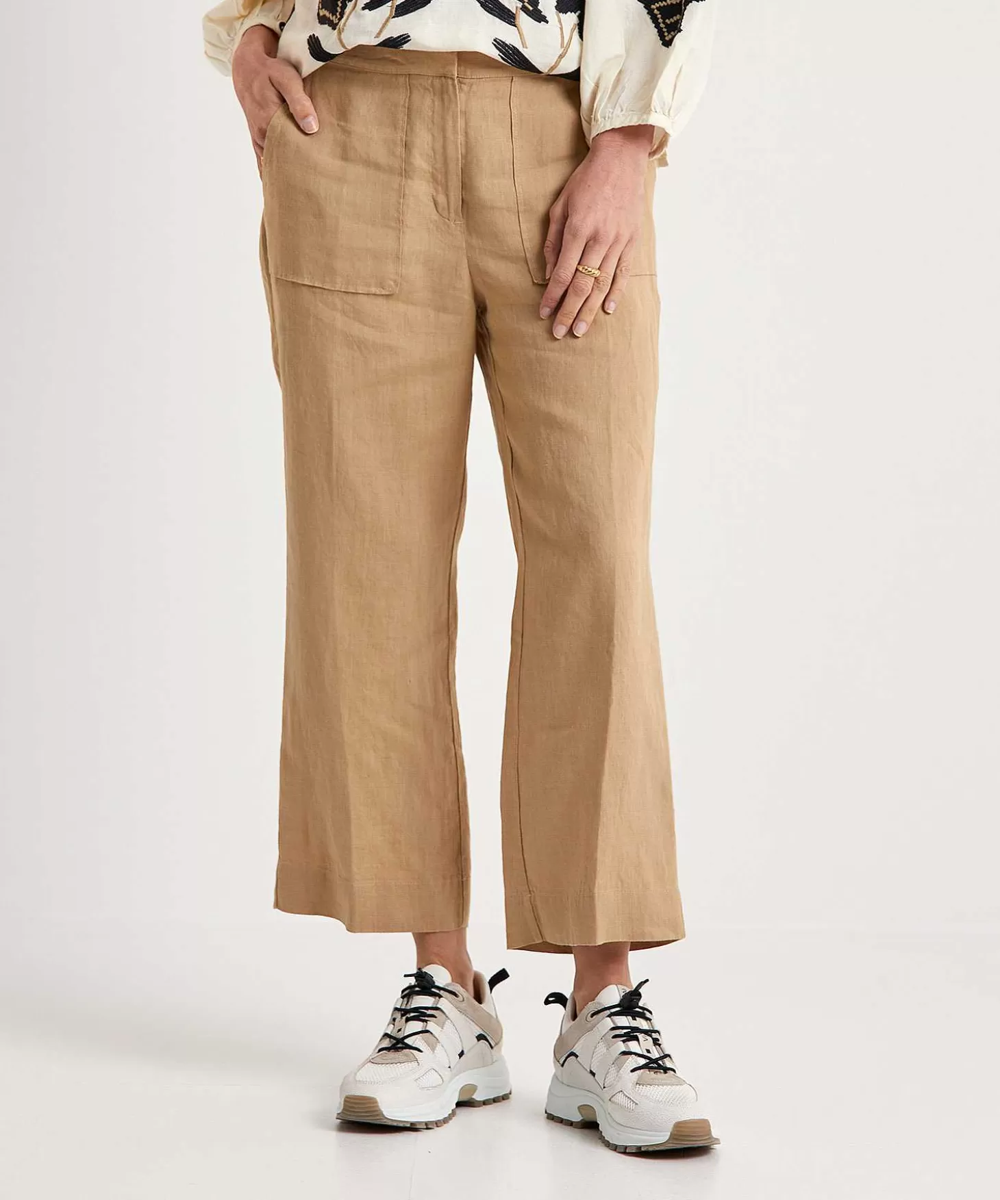 Linen Cropped Pants Lucia*KYRA Hot