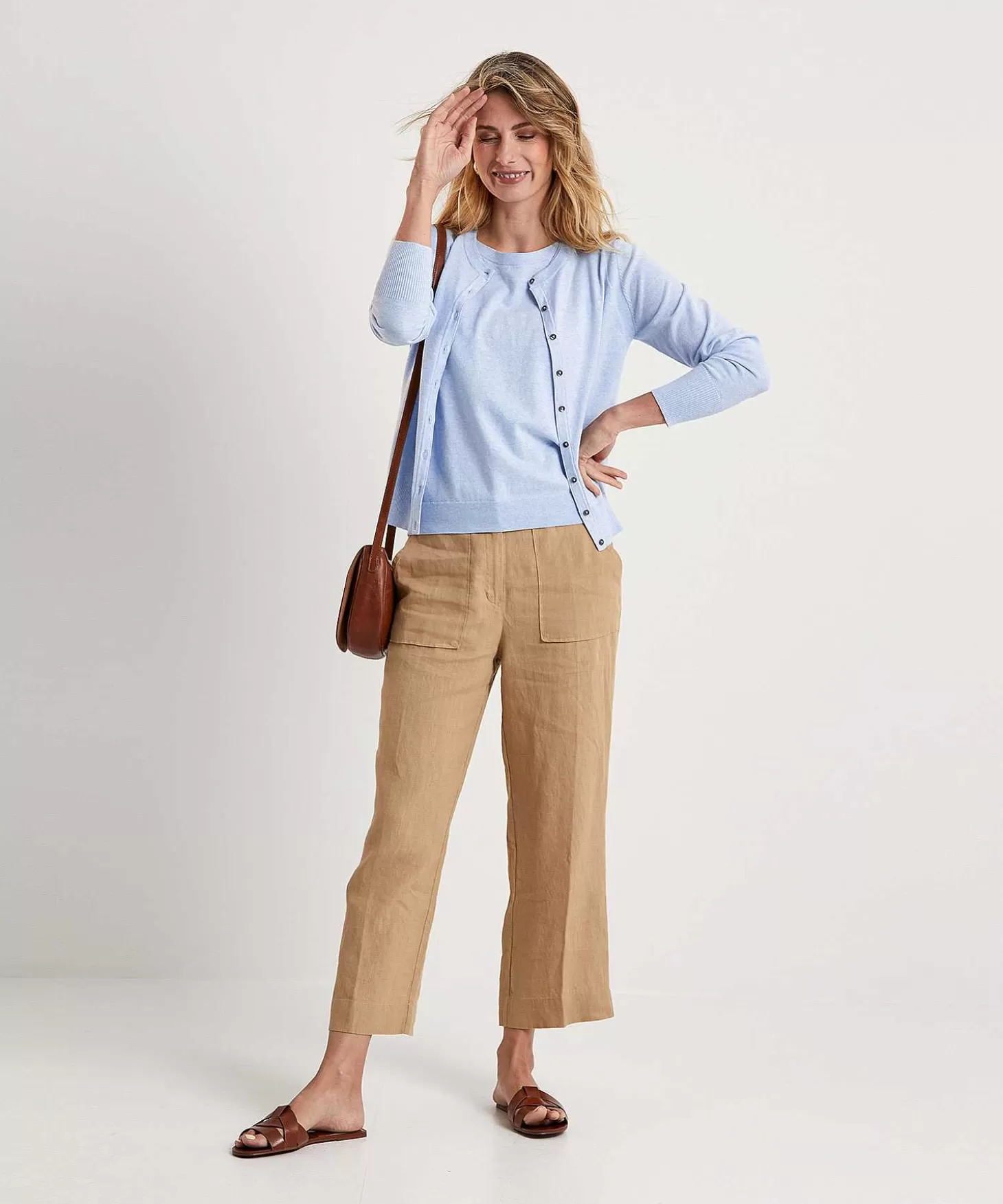 Linen Cropped Pants Lucia*KYRA Hot