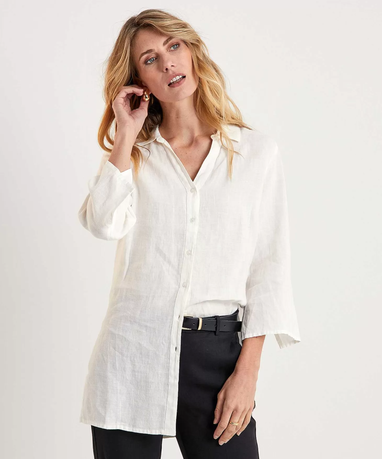 Linen Tunic Blouse Liza*KYRA Cheap