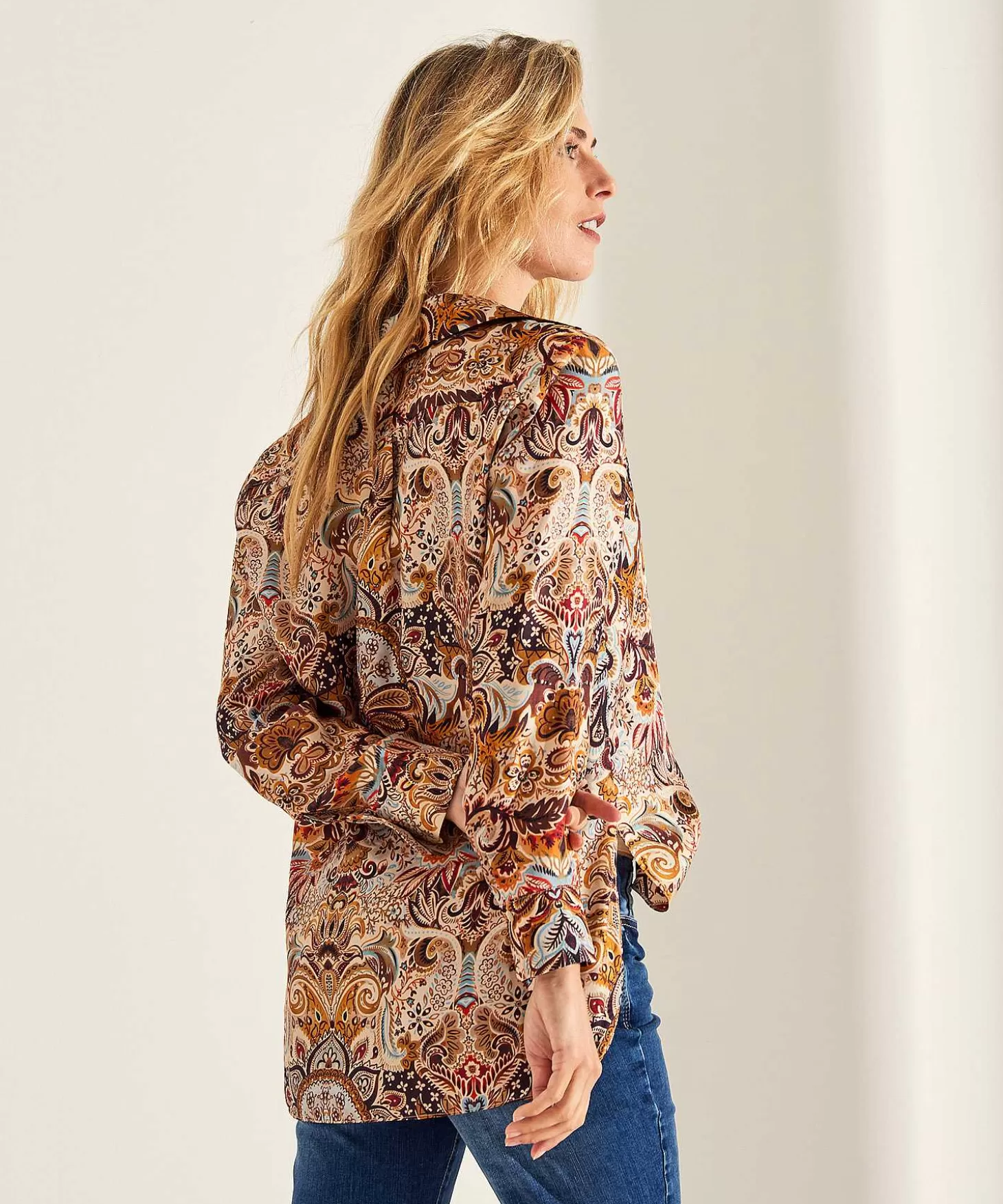 Blouse Paisley Print Silk Bali*LaSalle Flash Sale