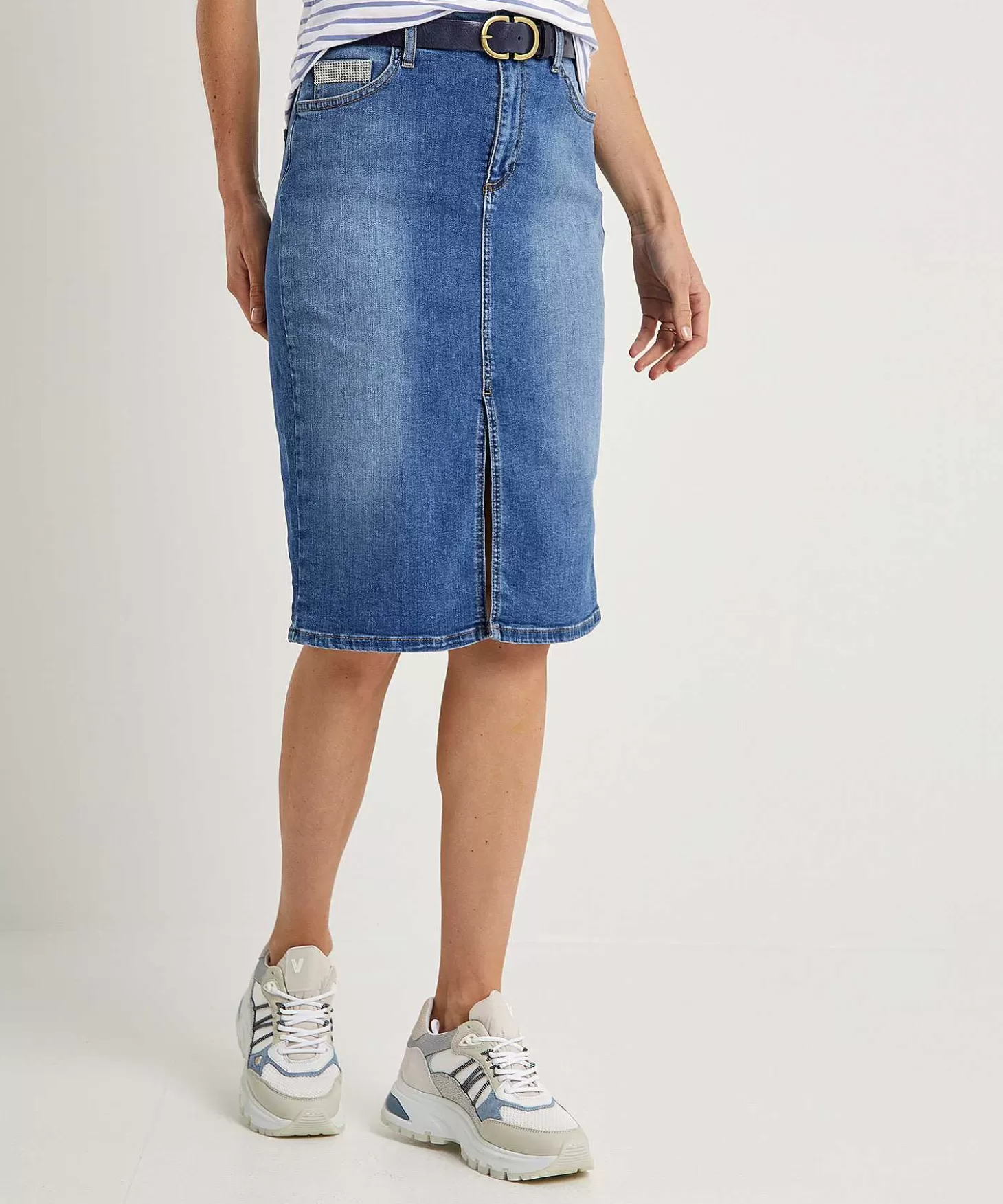 Denim Skirt With Split*LIU JO Best Sale