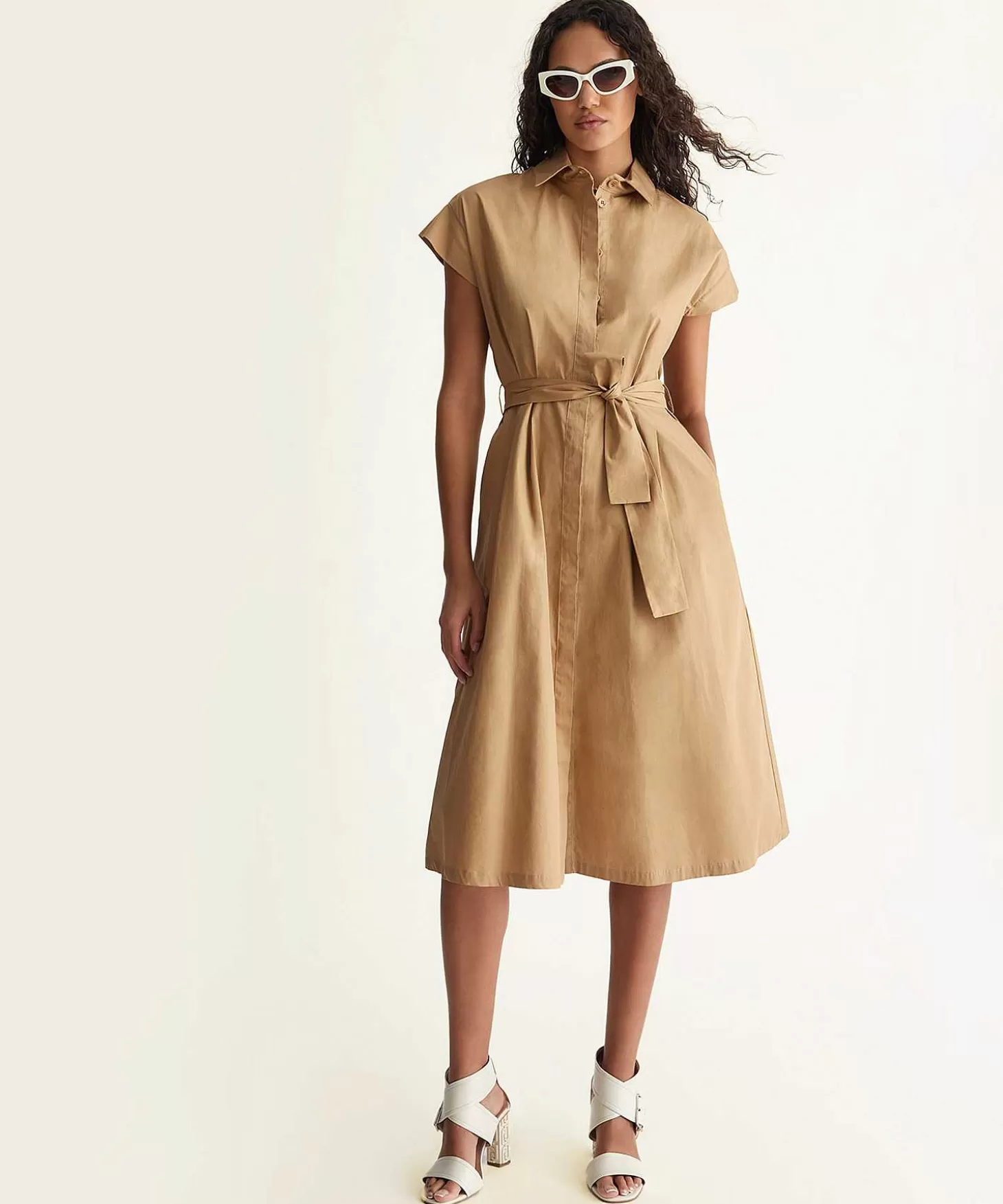 Poplin Dress With Belt*LIU JO Clearance