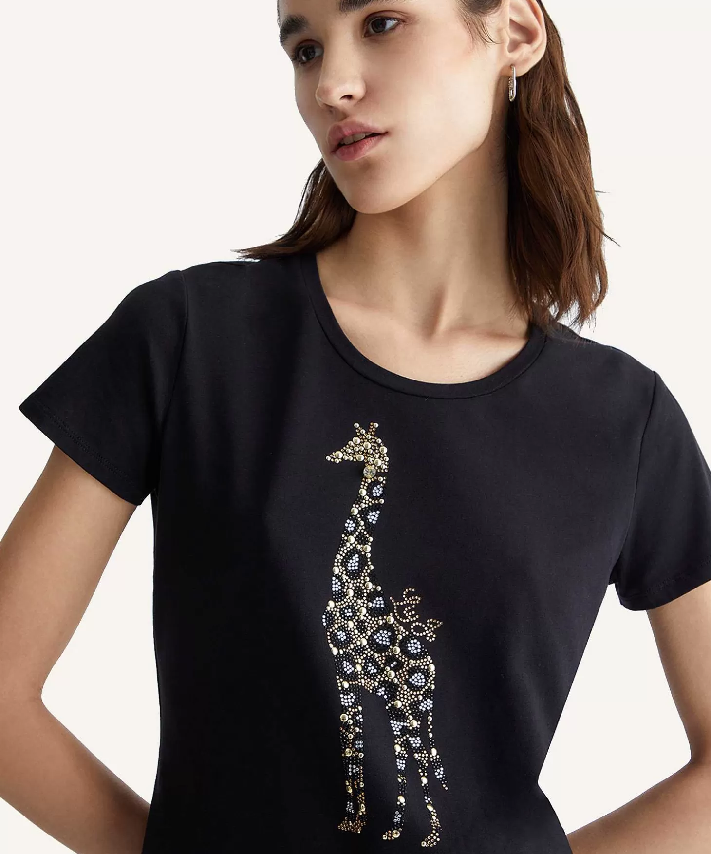 T-Shirt Giraffe Rhinestone*LIU JO New