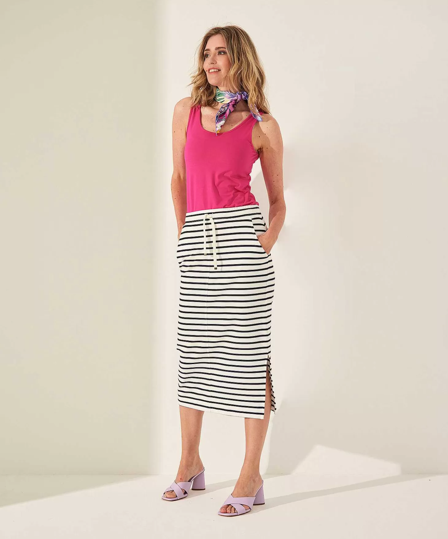 Long Sweat Skirt Stripe** Online