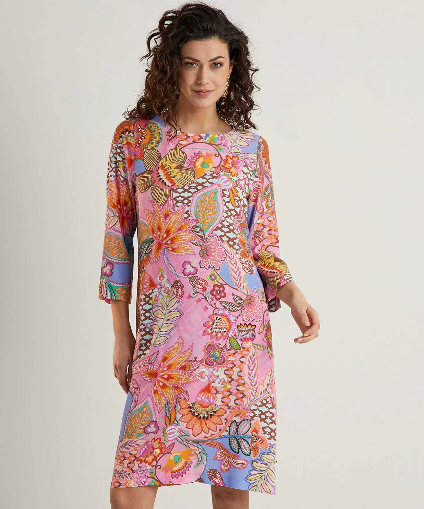 Crepe Dress Multiflower*Louis and Mia Discount