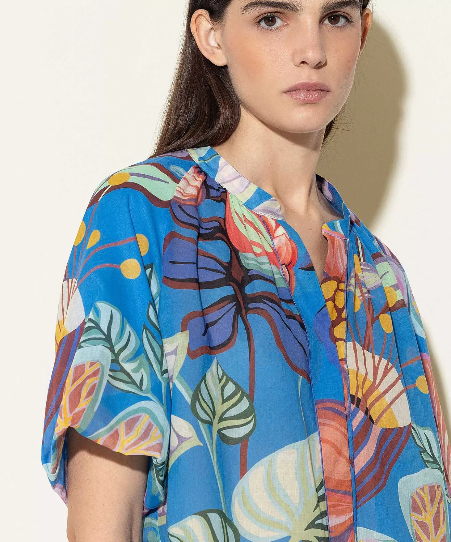 Blouse Tropical Flower Print*Luisa Cerano Shop