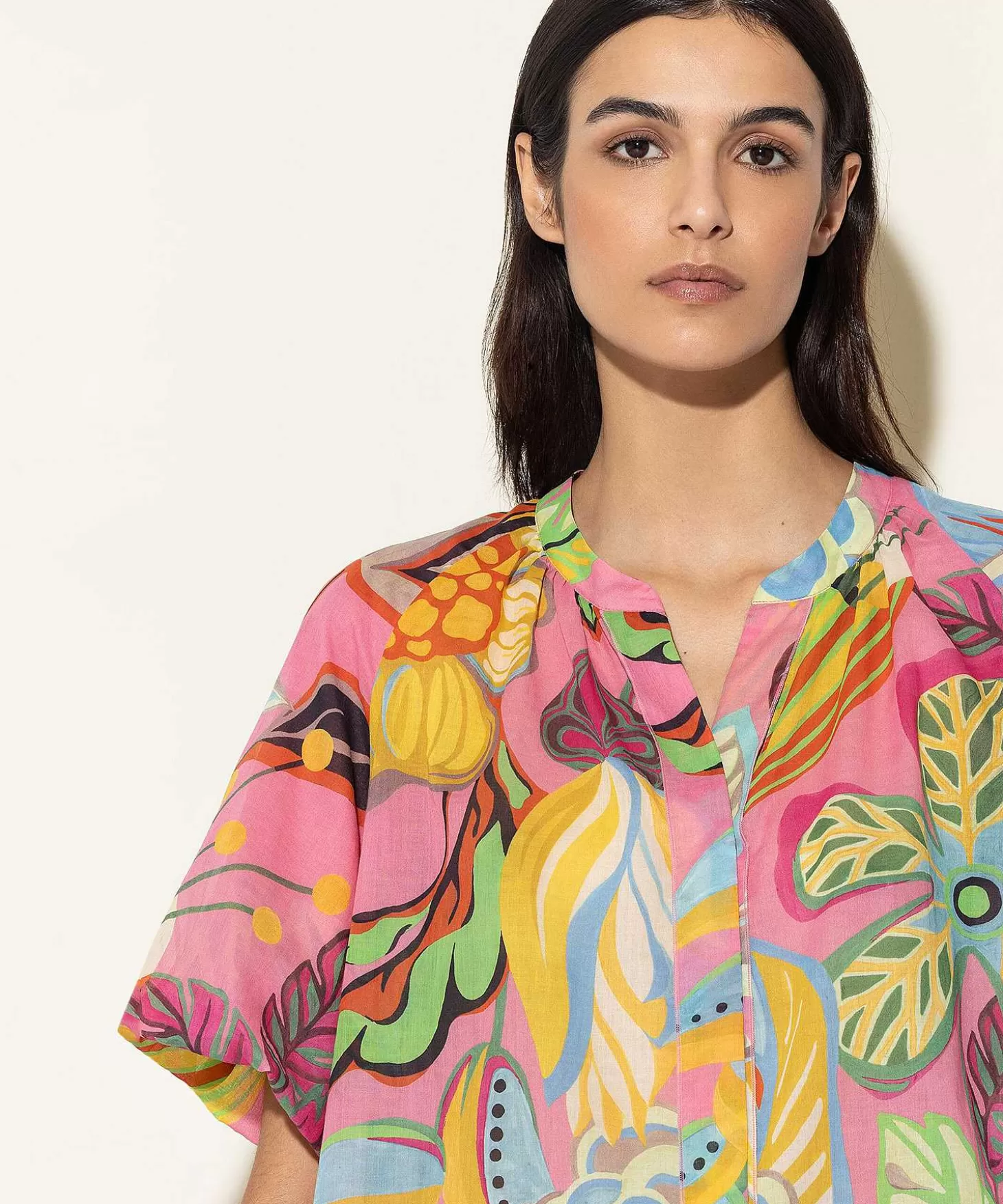 Blouse Tropical Flower Print*Luisa Cerano Discount