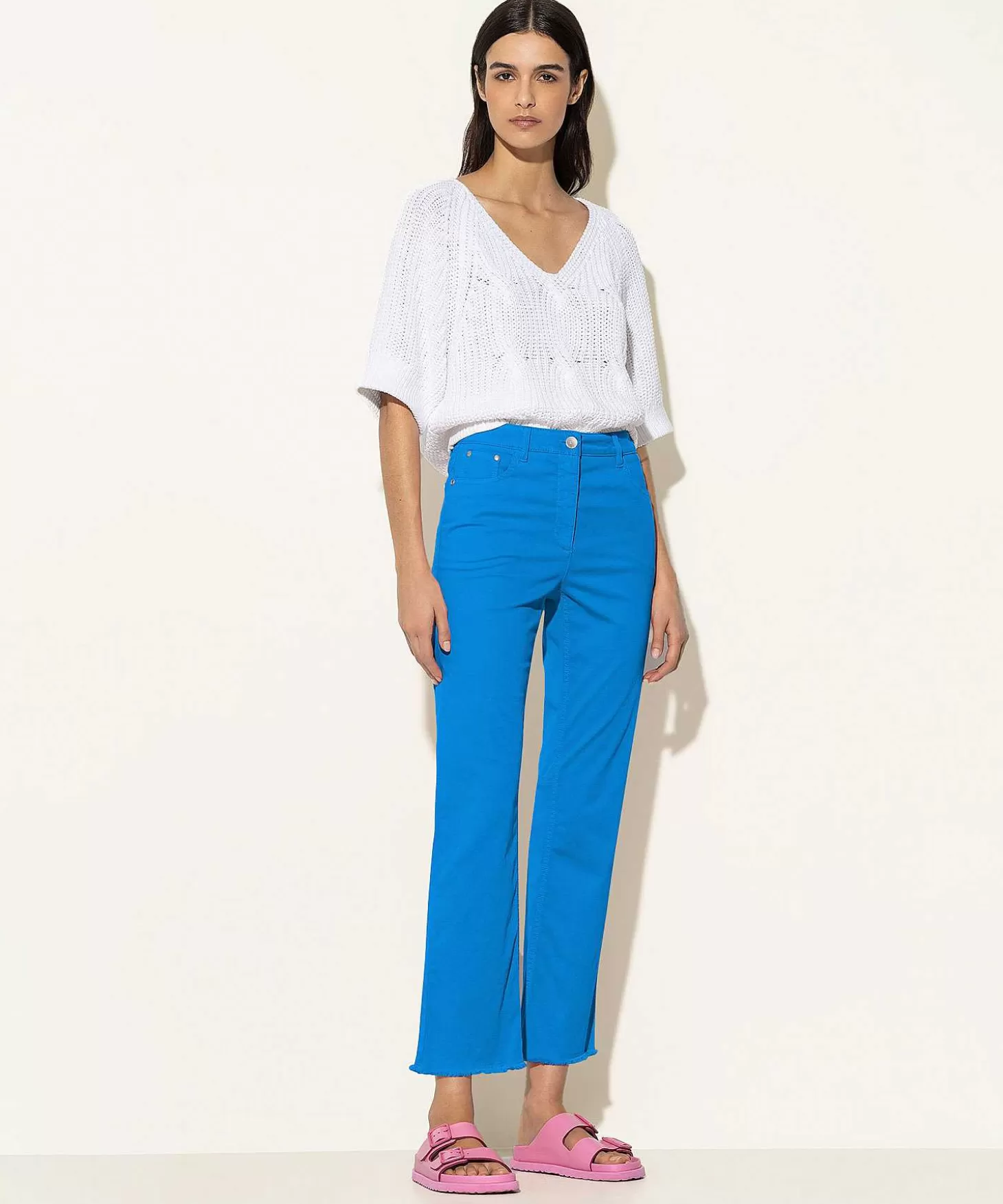 Kick Flare Pants Soft Cotton*Luisa Cerano Best Sale