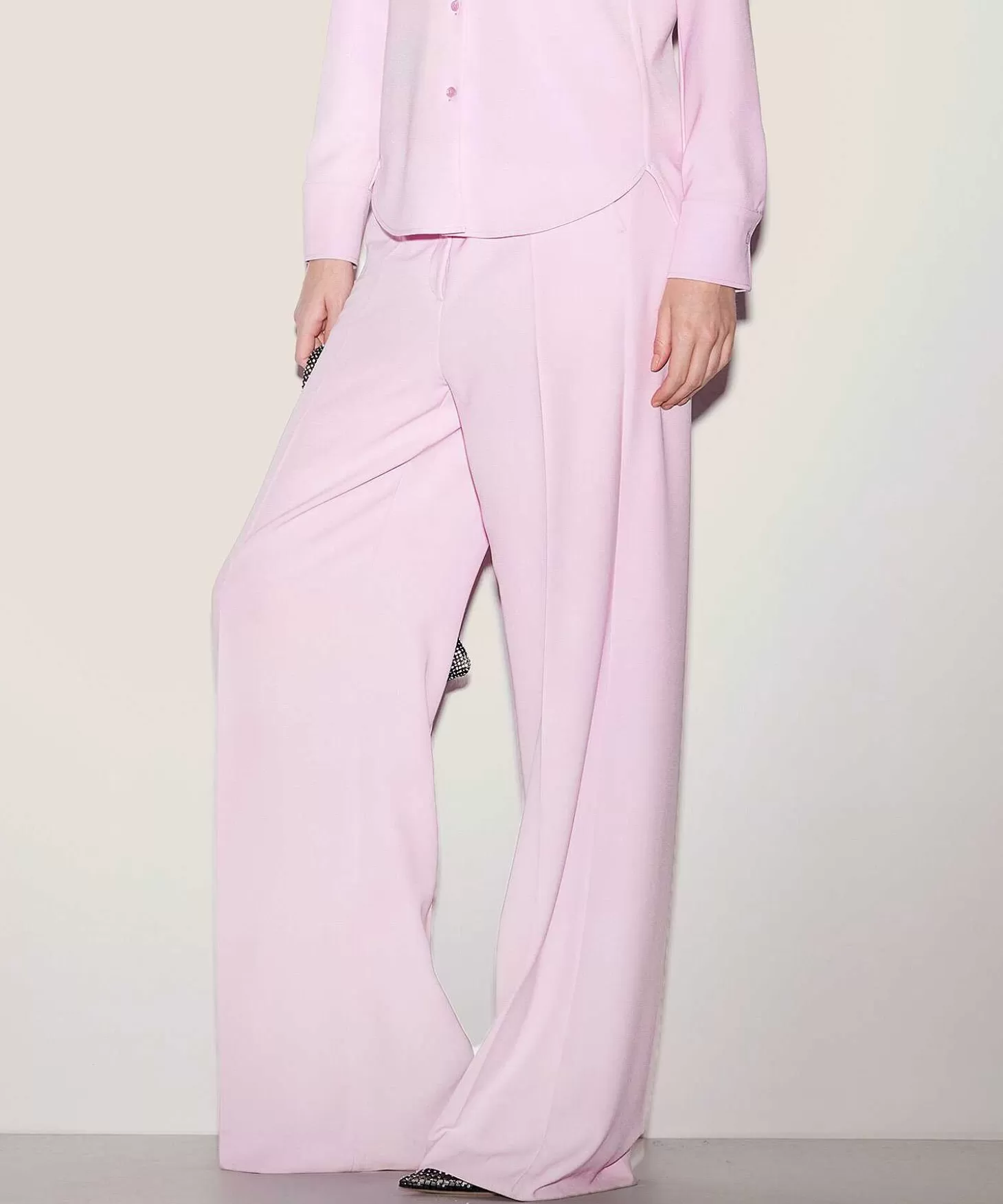 Light Crepe Wide Leg Pants*Luisa Cerano Fashion