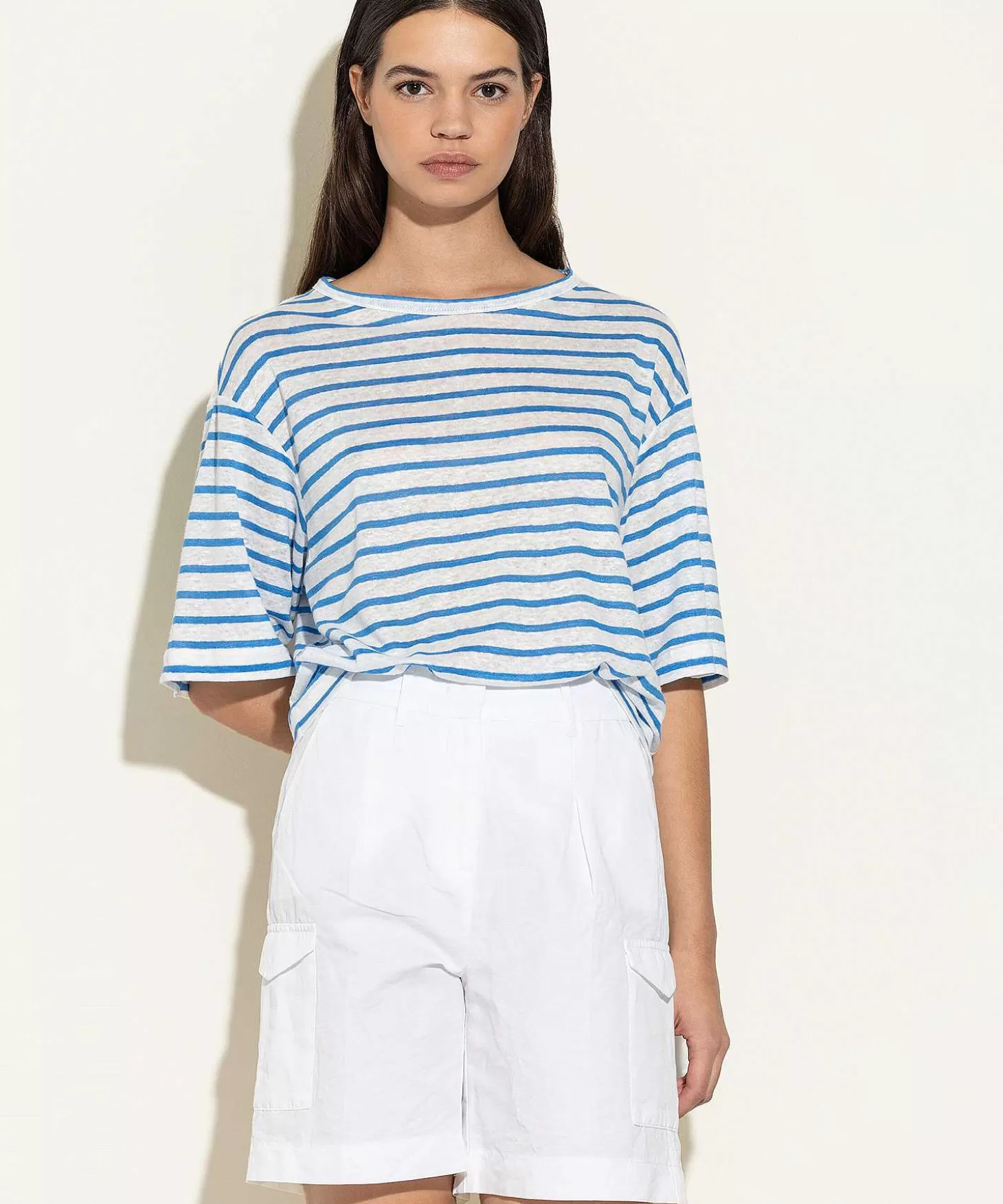 Linen Shirt With Stripes*Luisa Cerano Cheap