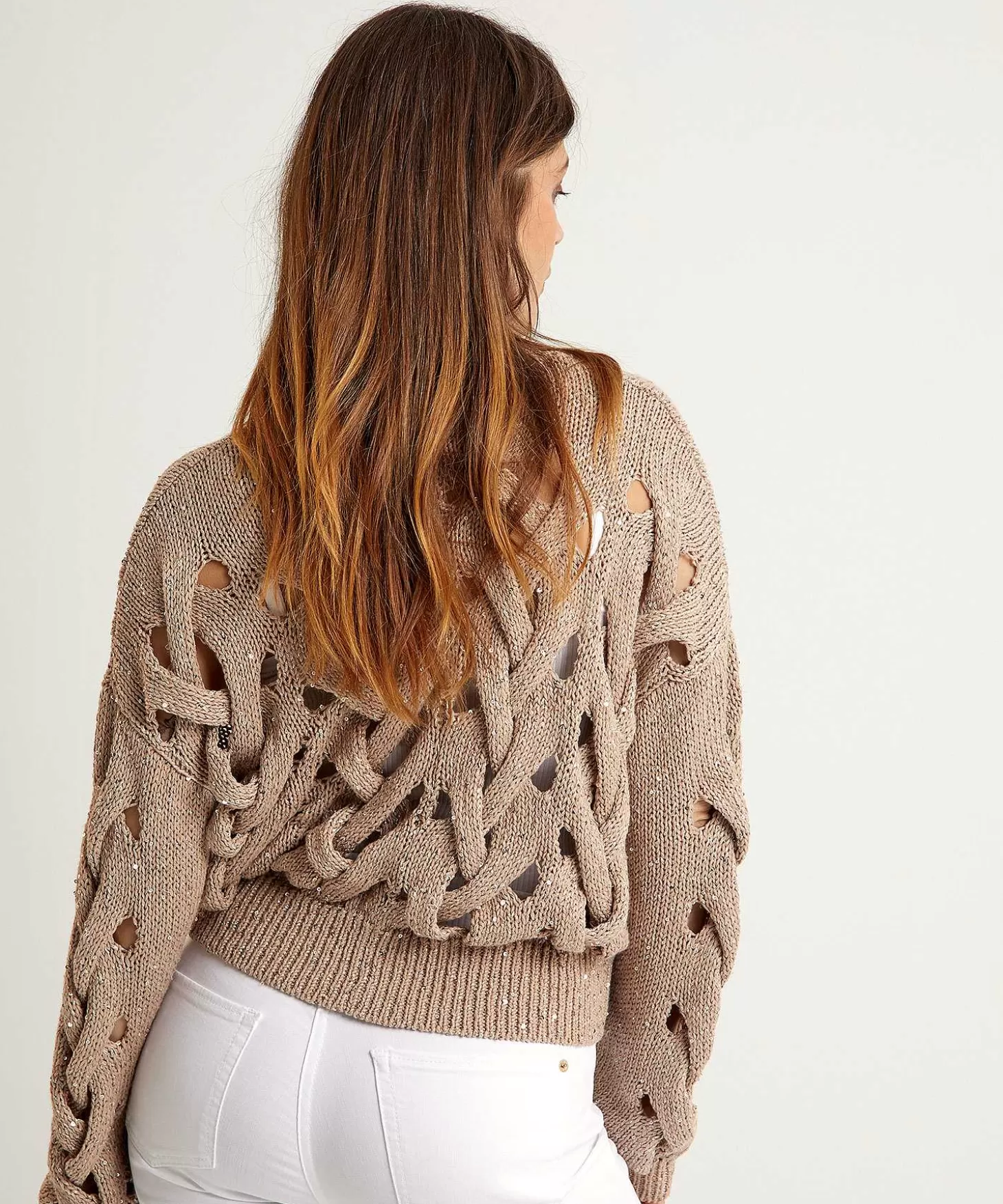 Openwork Cardigan Sequins*Luisa Cerano Online