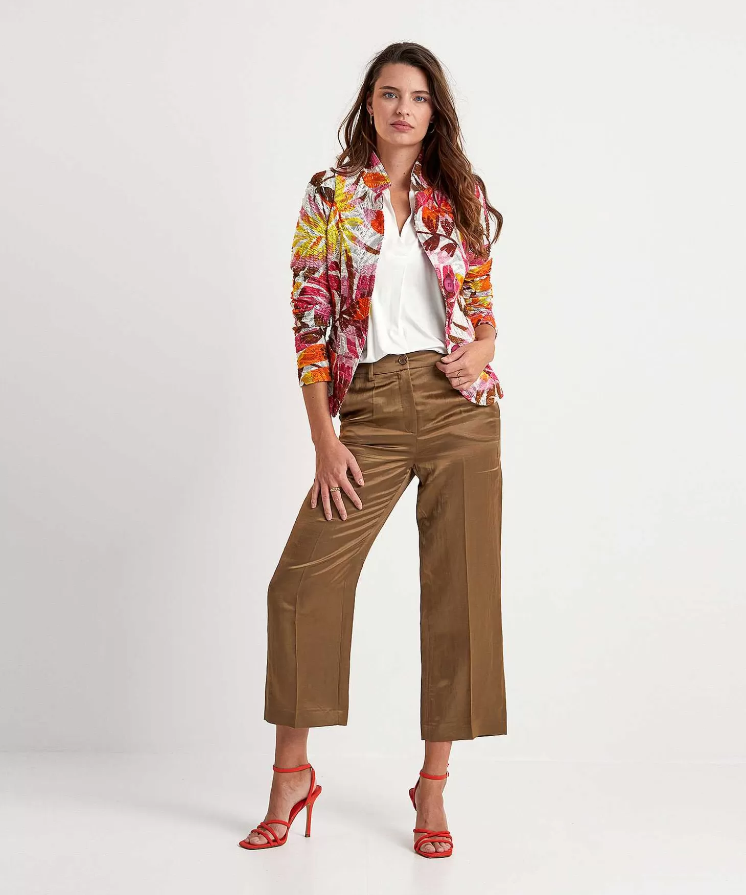 Silky Cropped Trousers*Luisa Cerano Hot