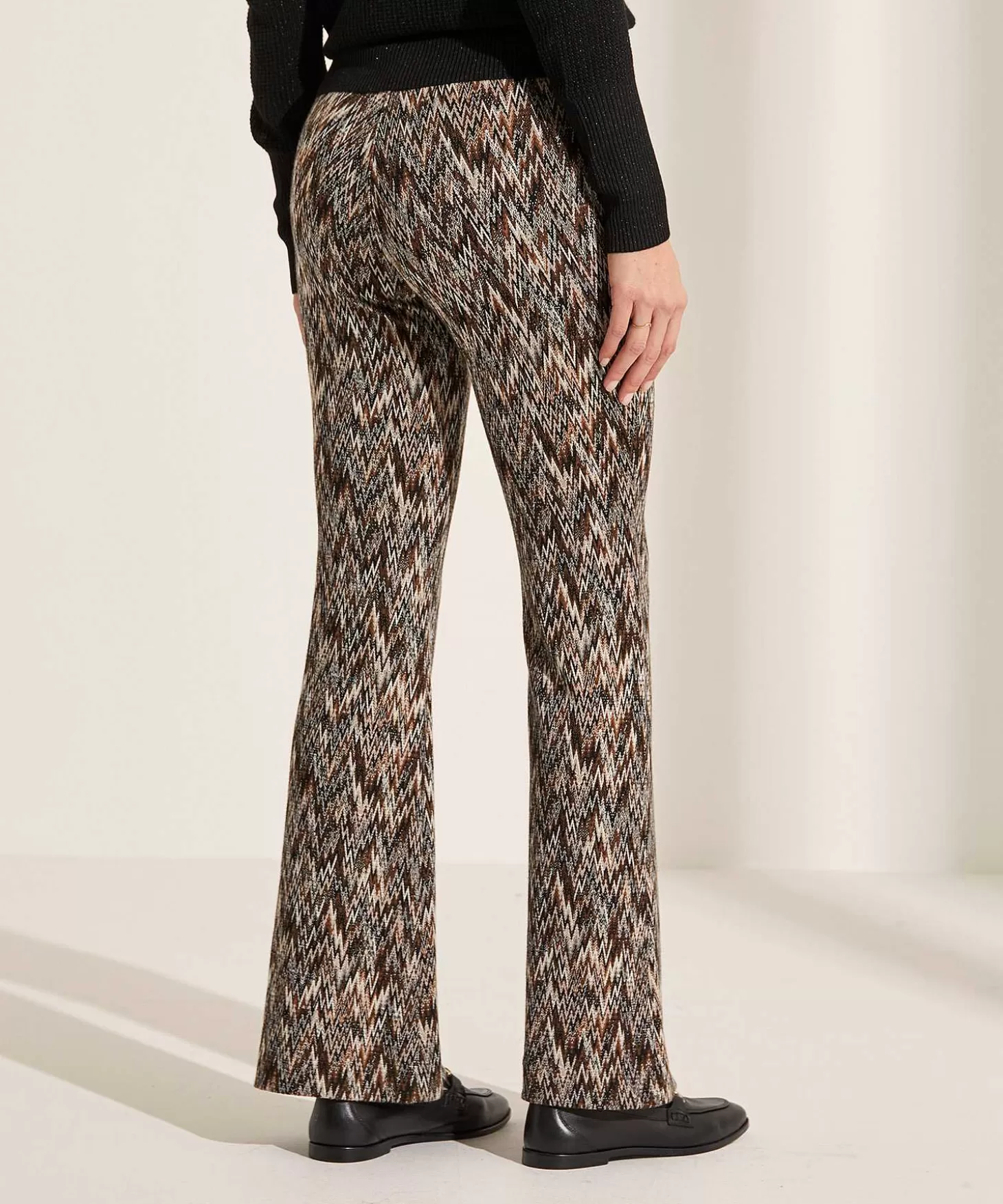 Bootcut Pants Zigzag Jacquard*MAC Jeans Shop