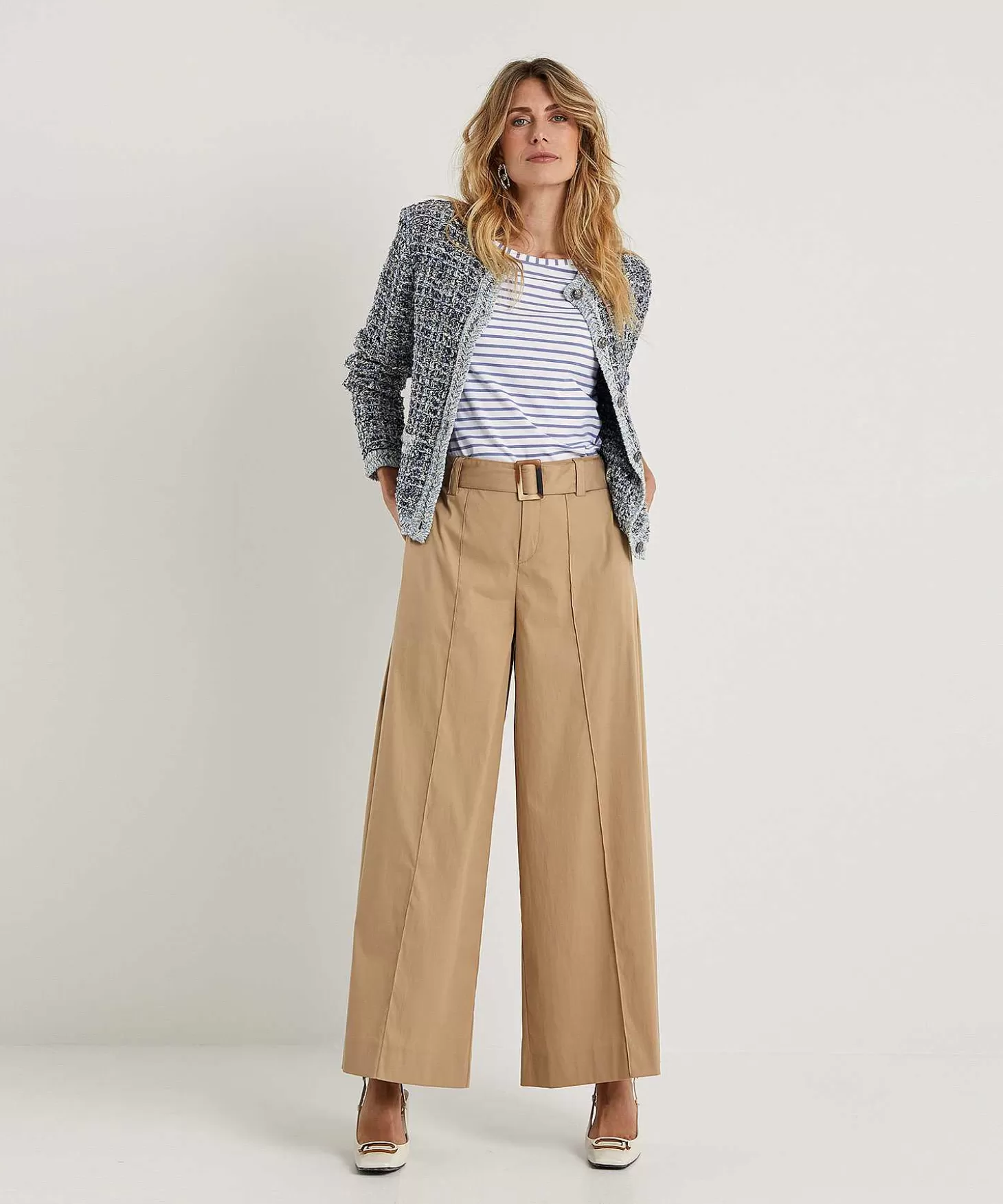 Ultra Wide Leg Pants Belt Carletta*MAC Jeans Online