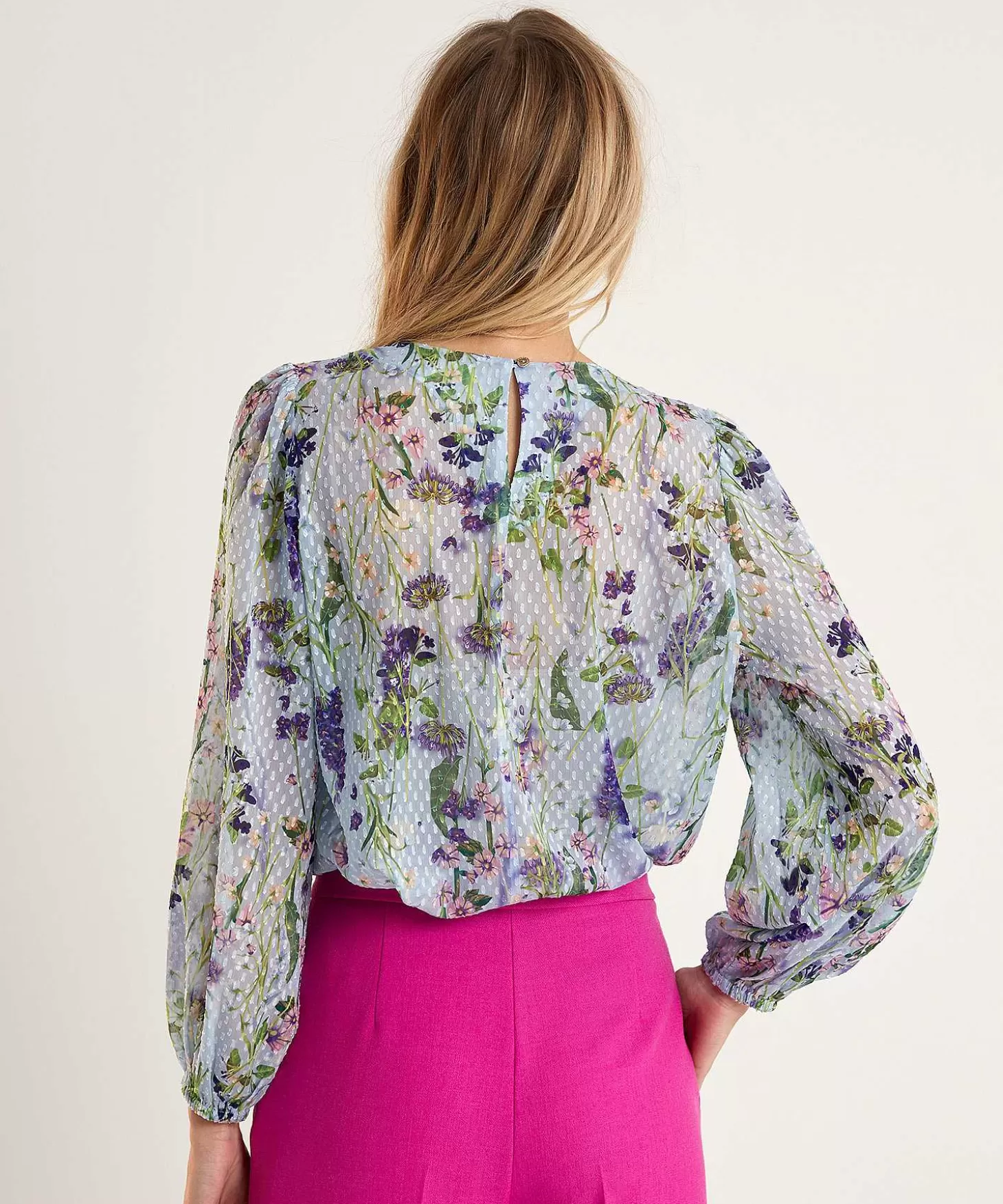 Marc Cain Blouse Floral Print With Ruffle Edge*Marc Cain Collections Outlet