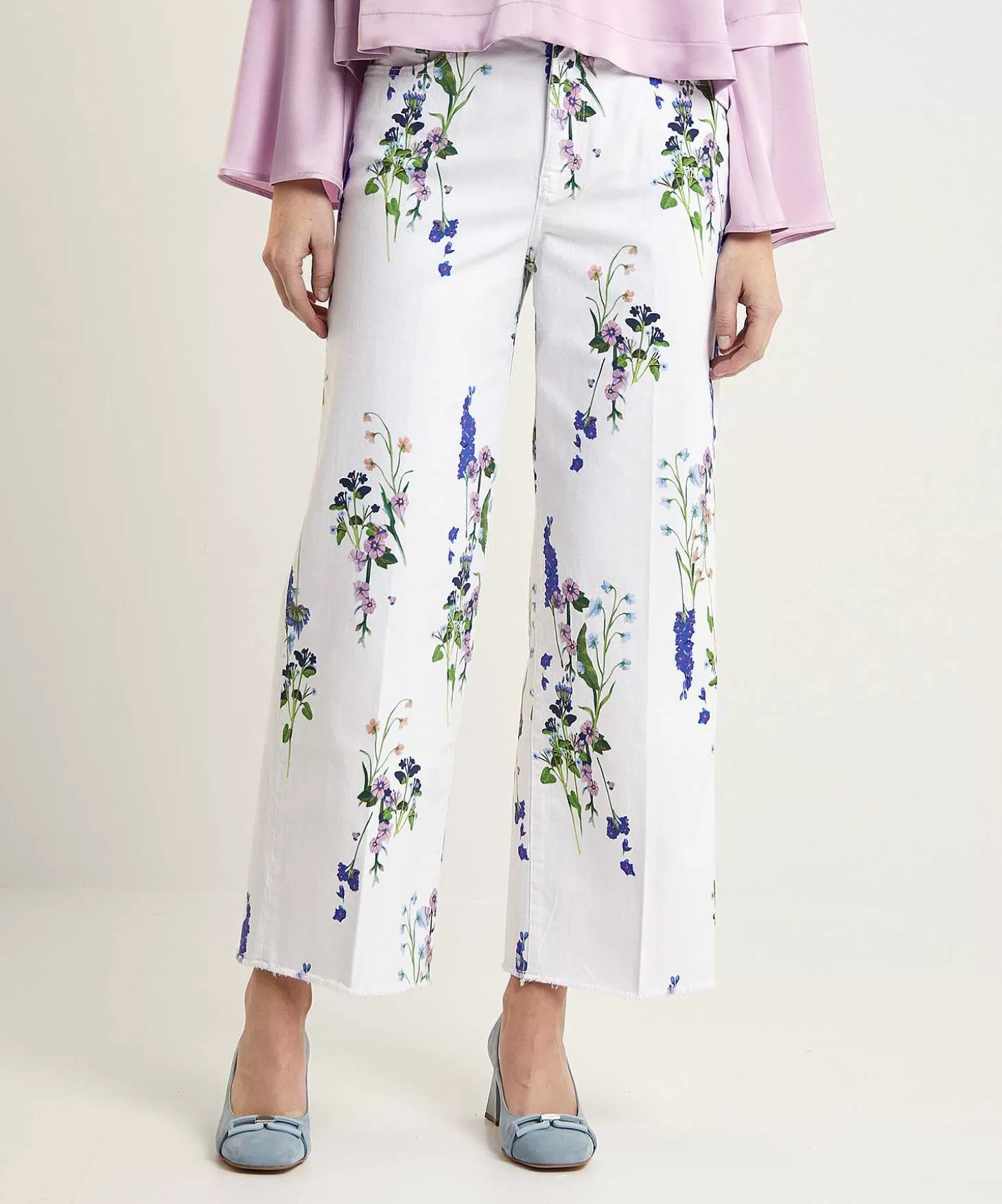 Marc Cain Cropped Jeans With Floral Print Wylie*Marc Cain Collections Clearance