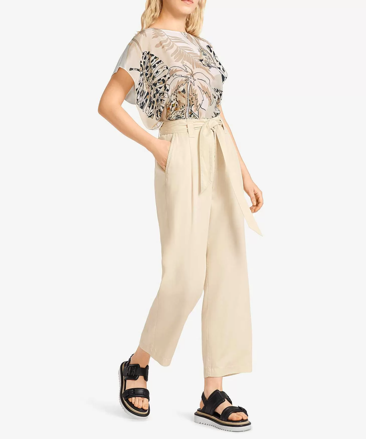 Marc Cain Culotte Trousers With Belt Welleri*Marc Cain Pants Discount