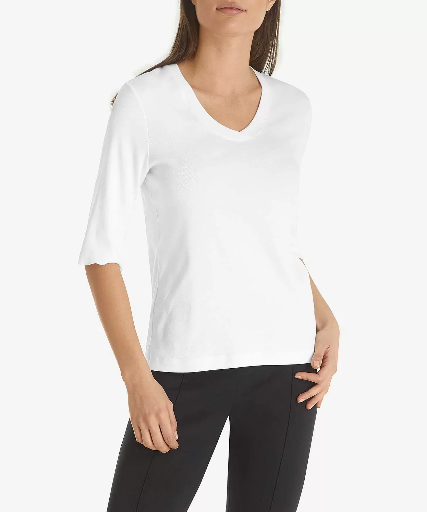 Marc Cain Shirt V-Neck Rib*Marc Cain Essentials New