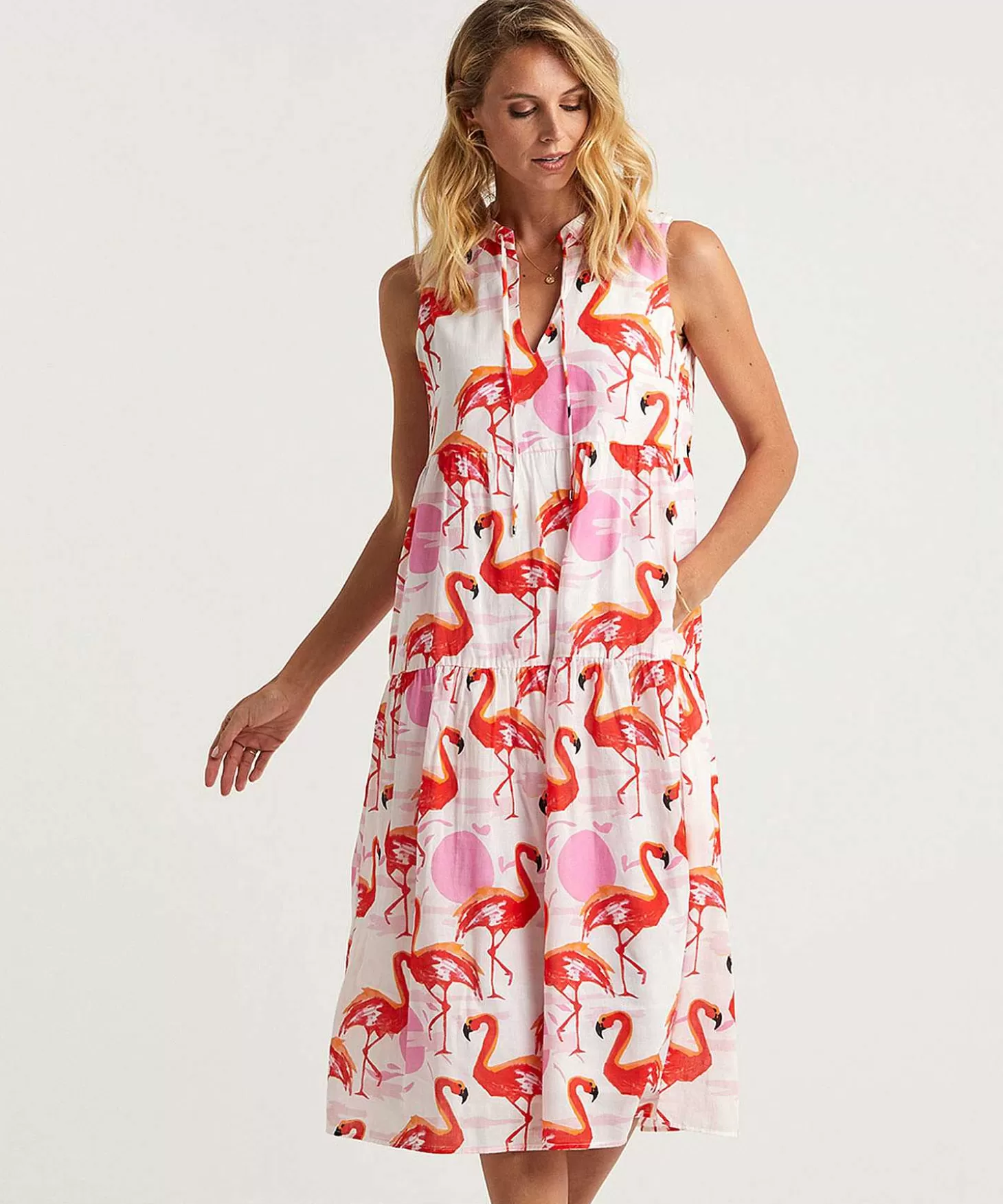 Marc Cain Sleeveless Dress Flamingo*Marc Cain Additions Fashion