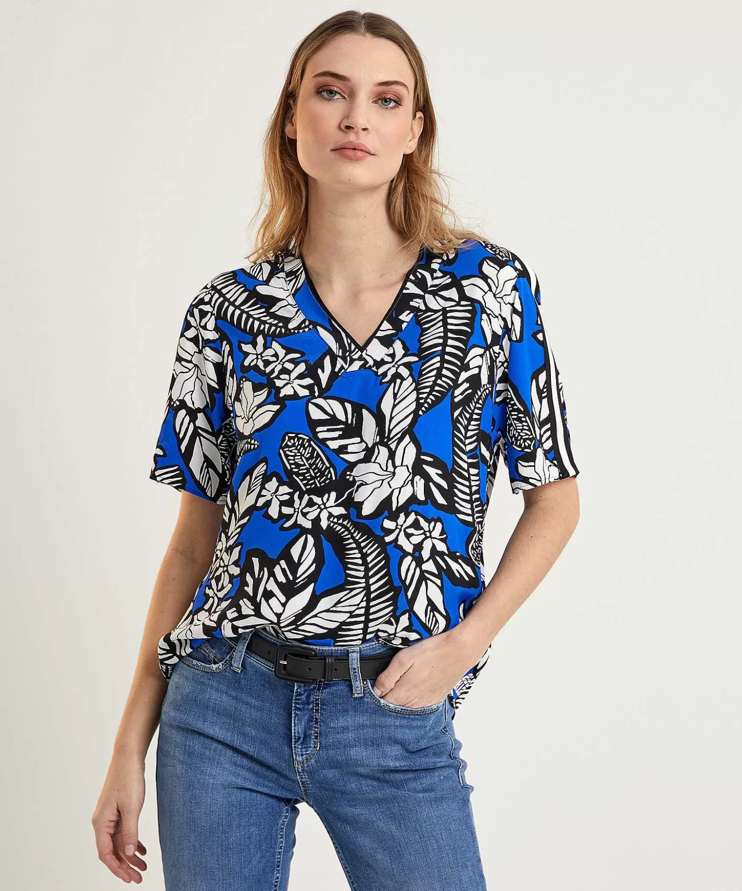 Blouse Leaf Print*Marc Cain Sports Best