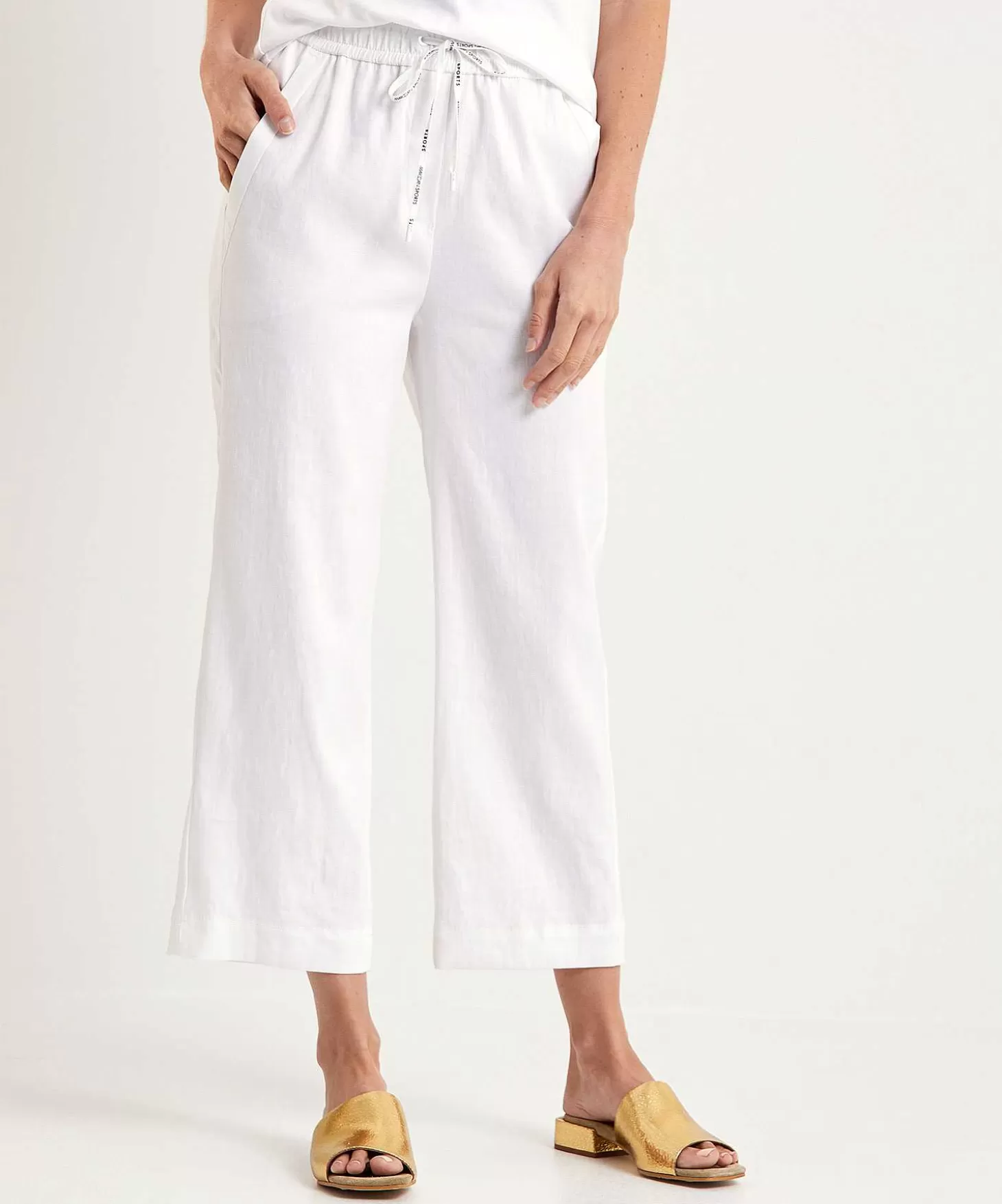 Cropped Pants Linen Mix Wusu*Marc Cain Sports Outlet