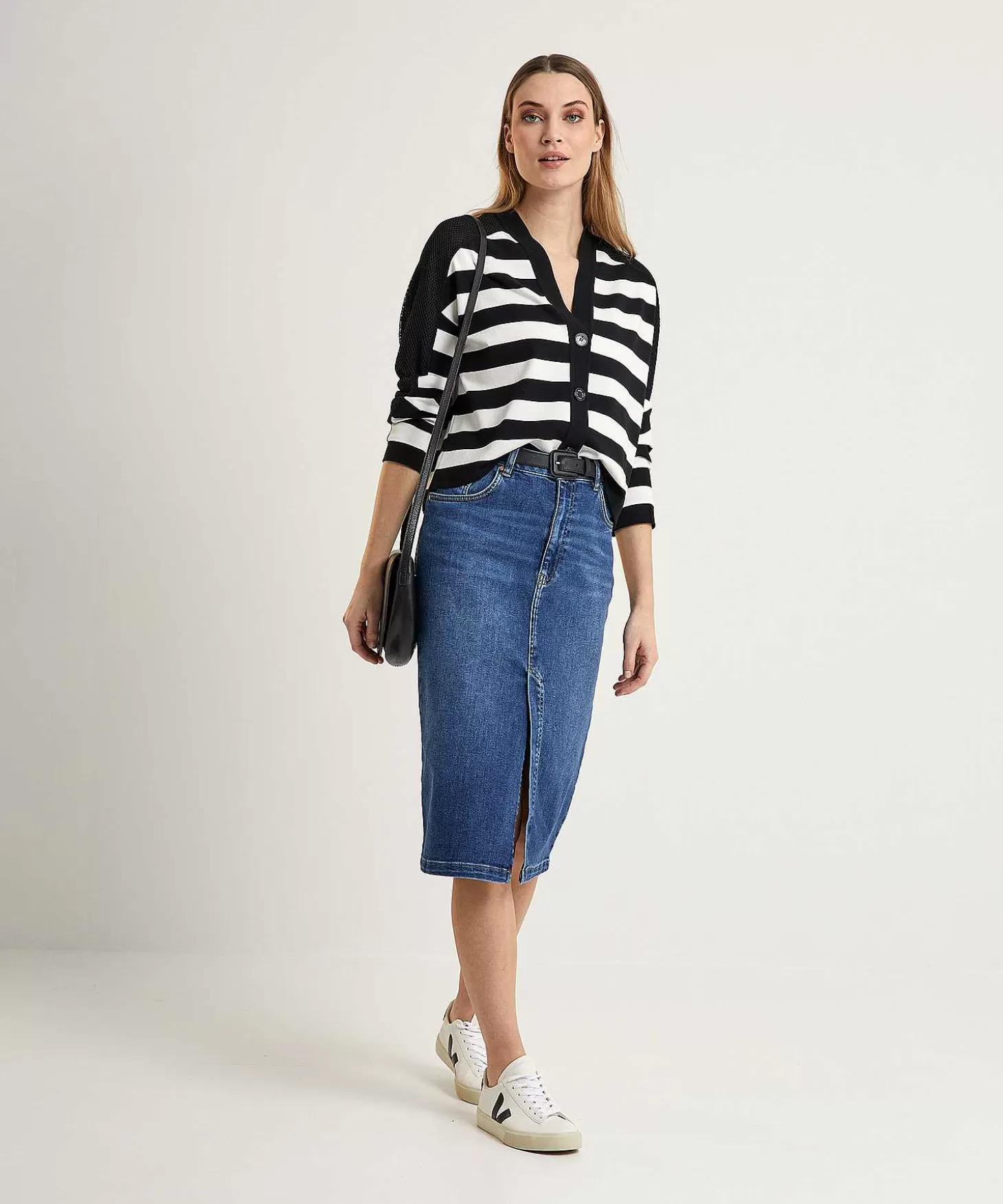 Oversized Cardigan Stripes*Marc Cain Sports Discount