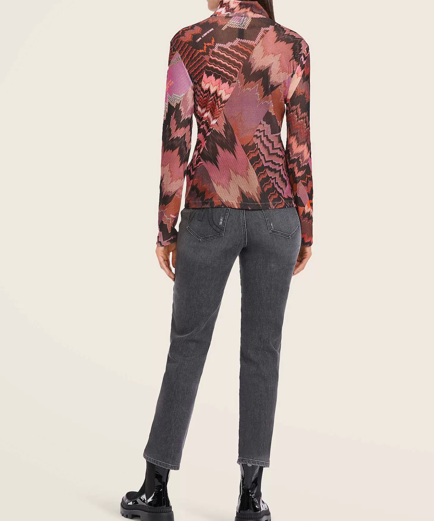 Soft Mesh Top Mountain Print*Marc Cain Sports Outlet