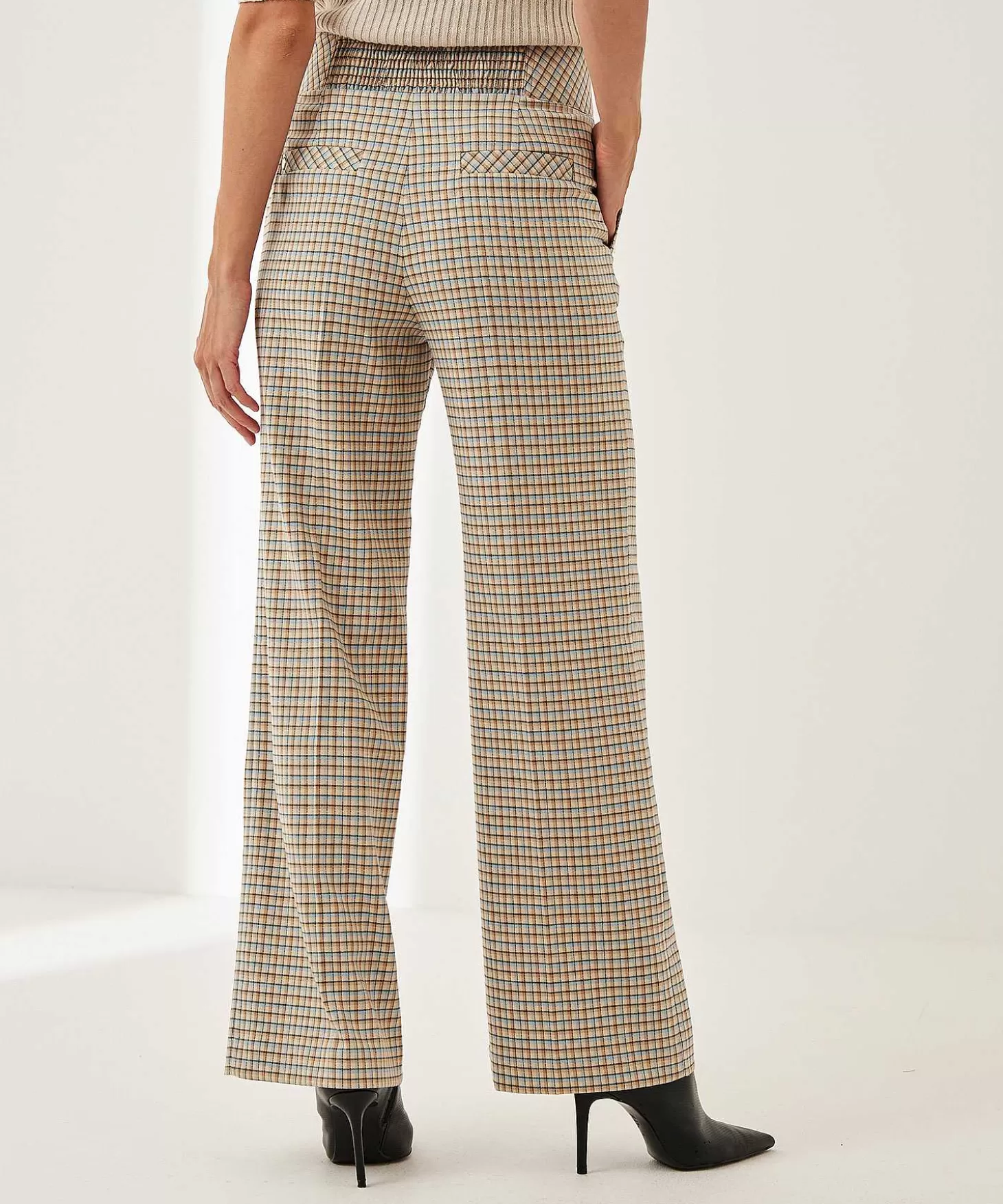 Marc Cain Wide Leg Trousers Check Pattern Waxhaw*Marc Cain Collections New