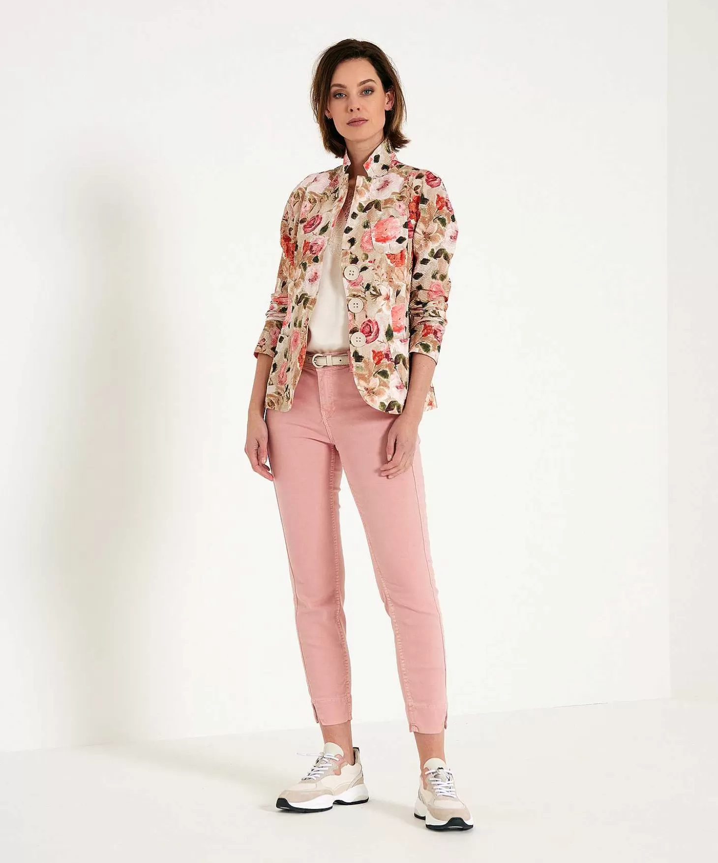 Blazer Seersucker Rose Print*ML Collections Store