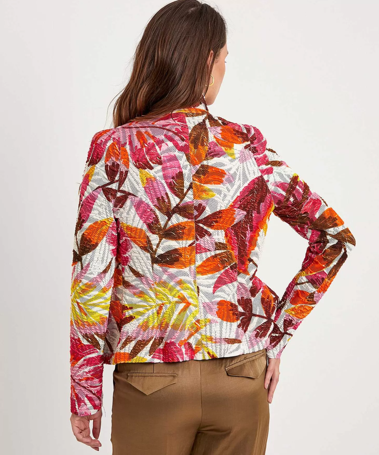 Structured Blazer Leaf Print*ML Collections Best Sale