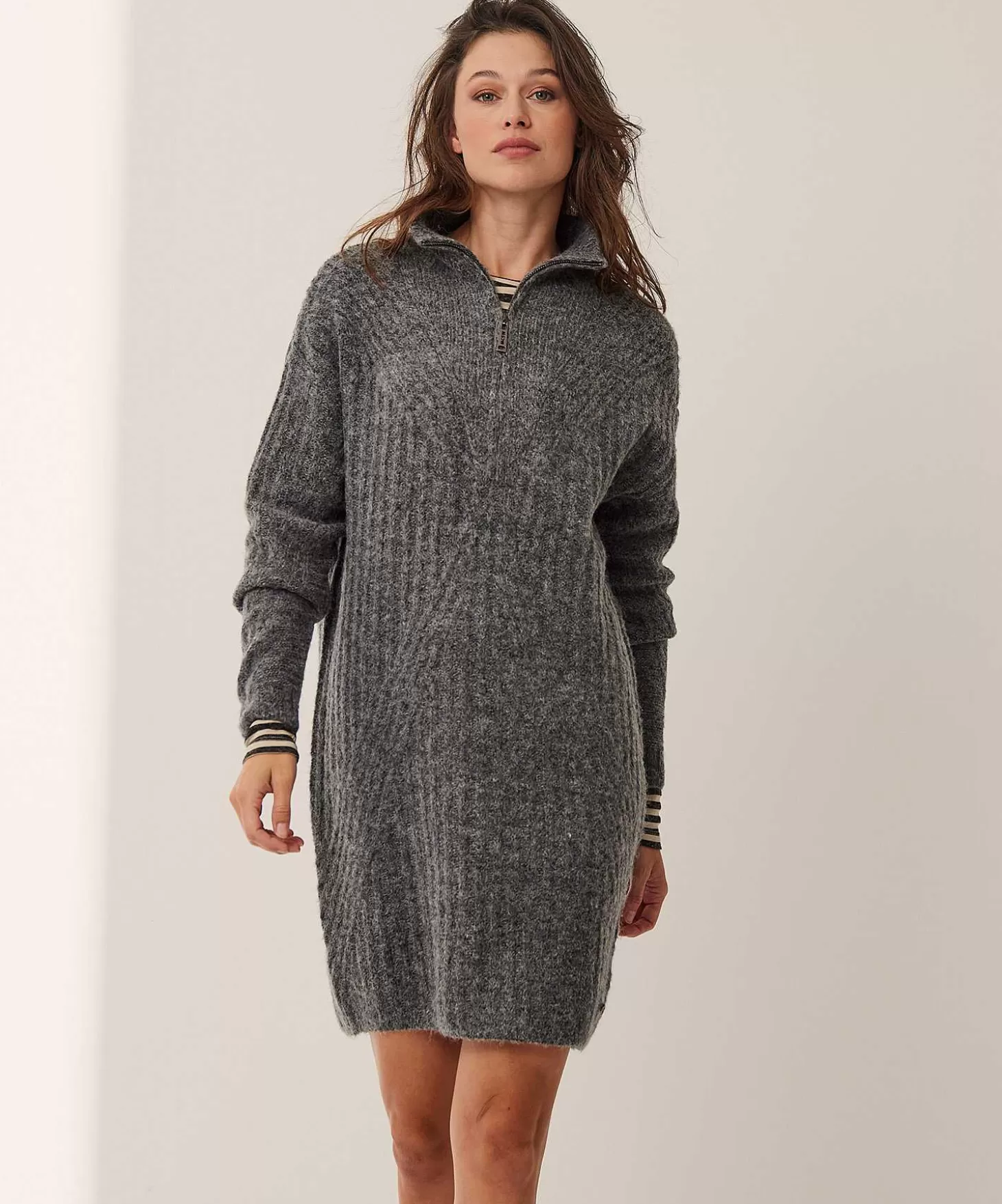 Knitted Dress With Skipper Collar Kamila*Moscow Cheap