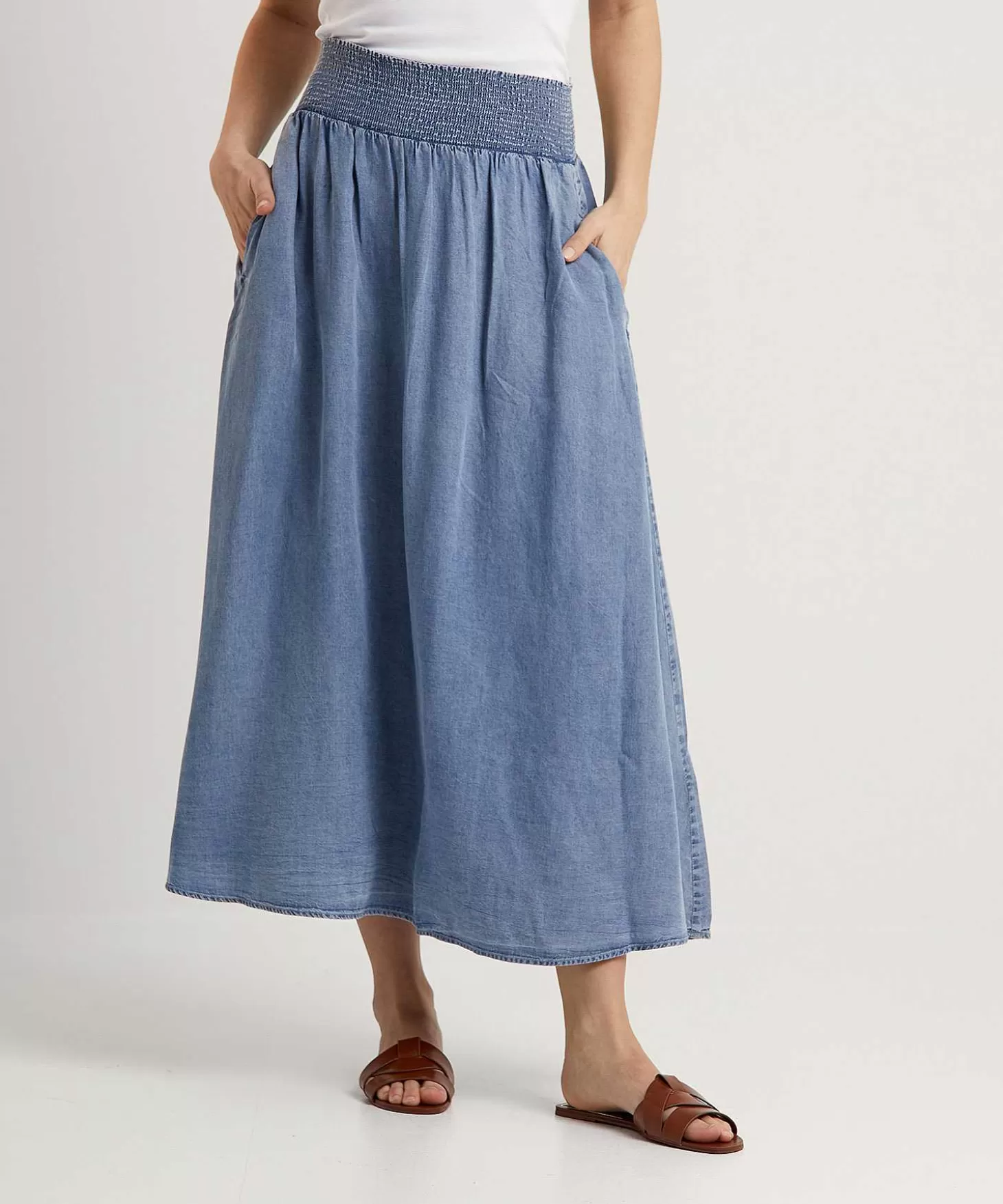 Soft Denim Skirt Pip*Moscow Clearance