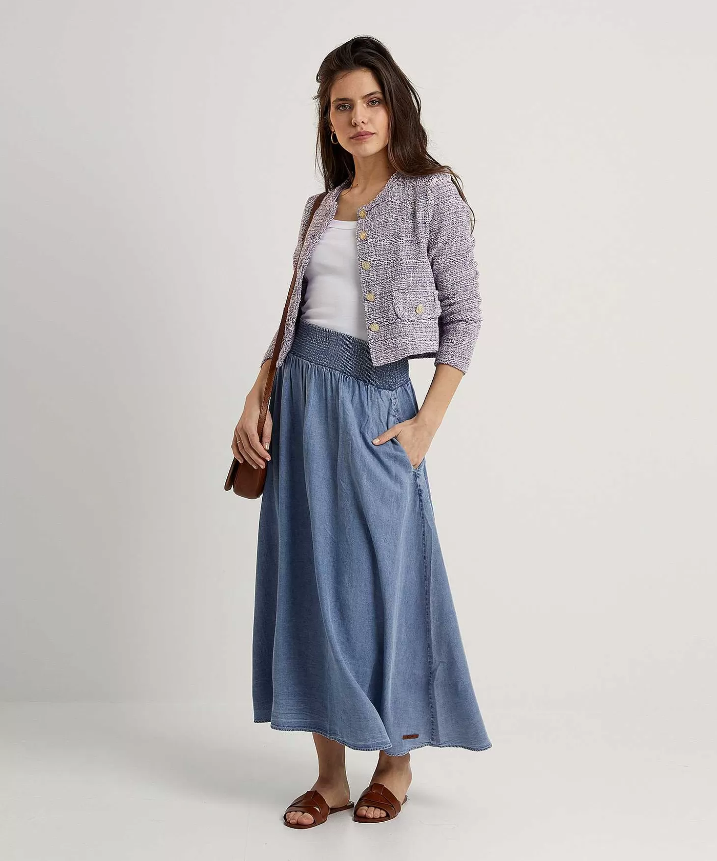 Soft Denim Skirt Pip*Moscow Clearance