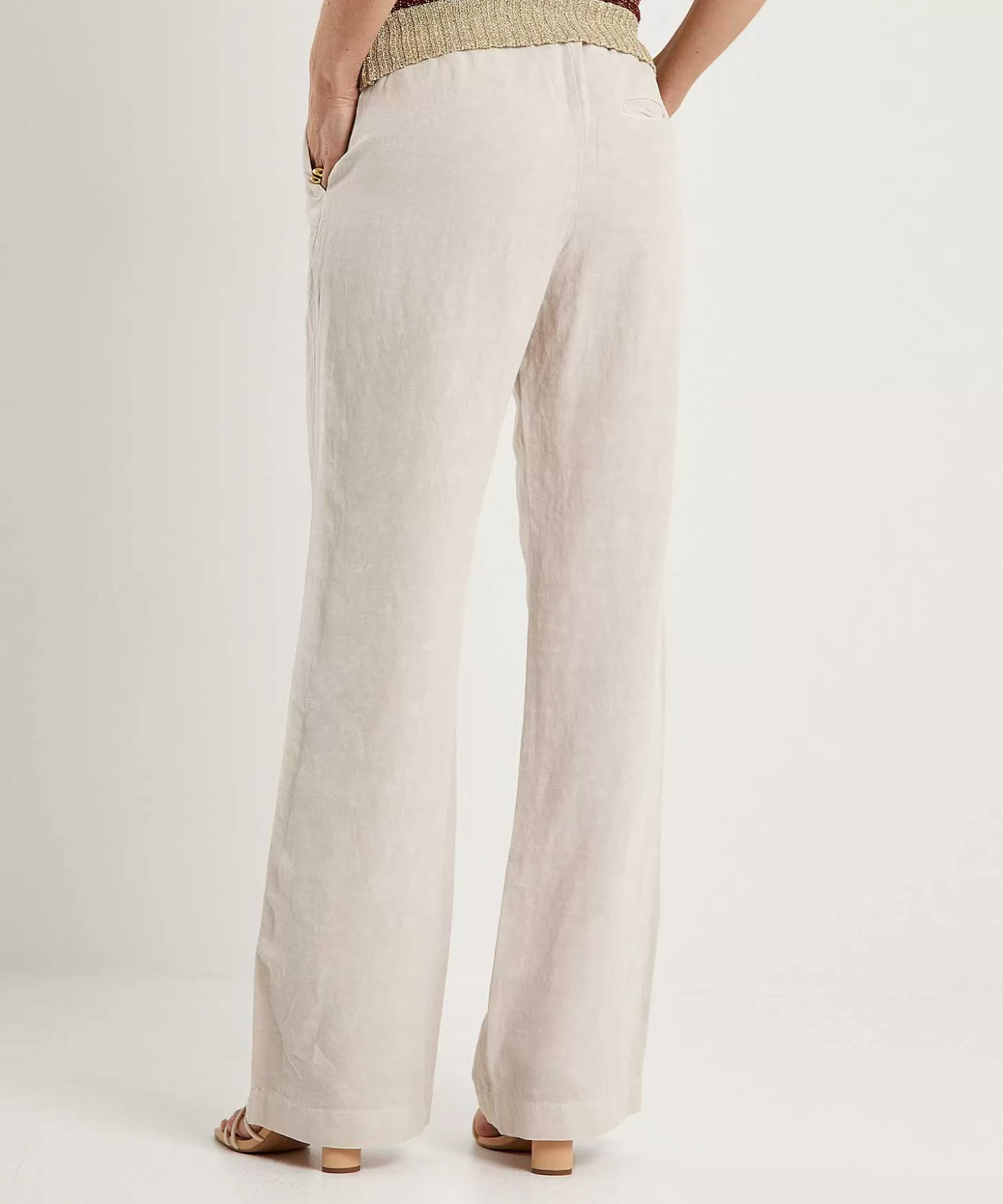 Linen Blend Trousers*No Man's Land Fashion