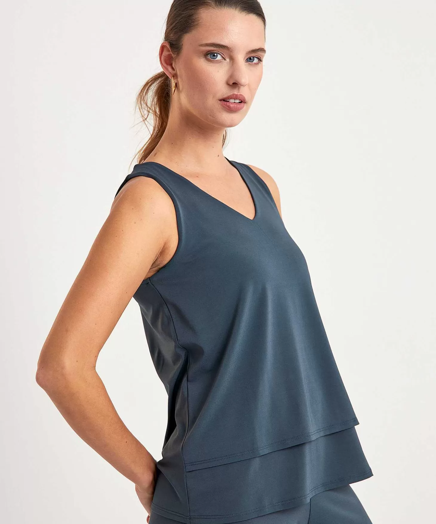 Sleeveless Top Double Layer*No Man's Land Clearance