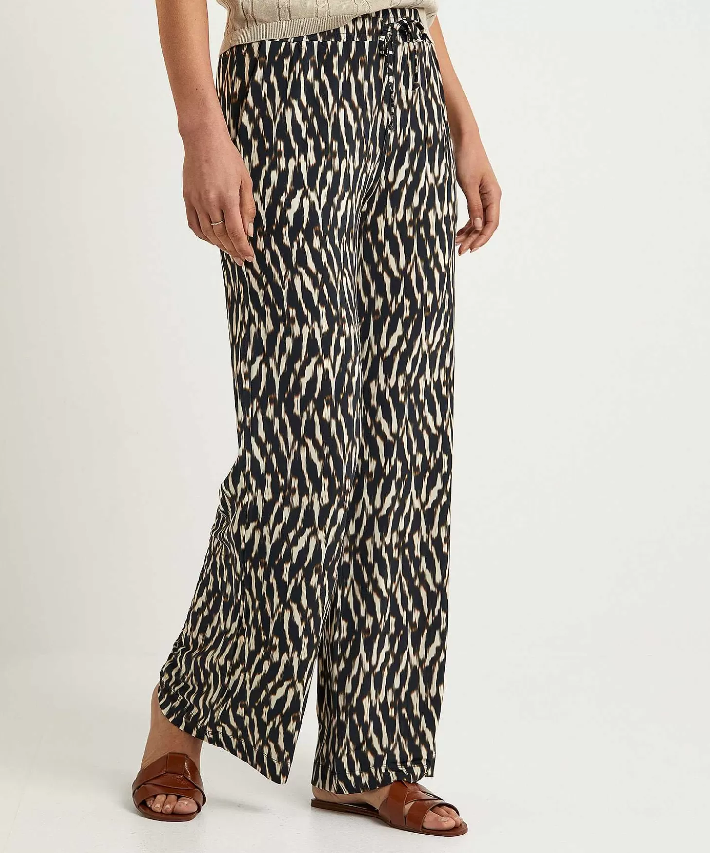 Slinky Palazzo Pants Blurry Print*No Man's Land Hot