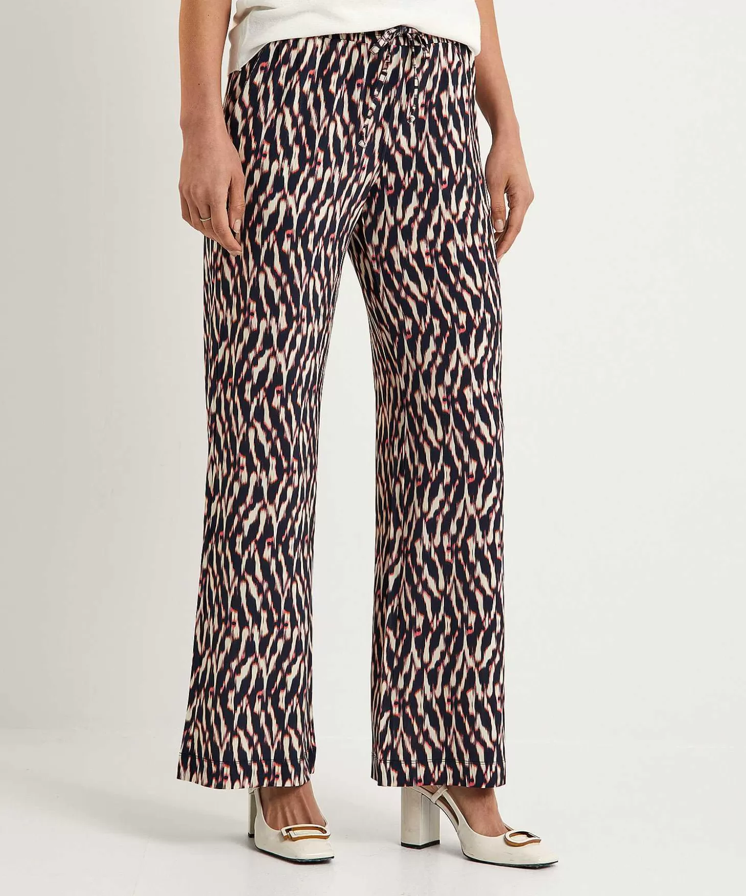 Slinky Palazzo Pants Blurry Print*No Man's Land Best Sale