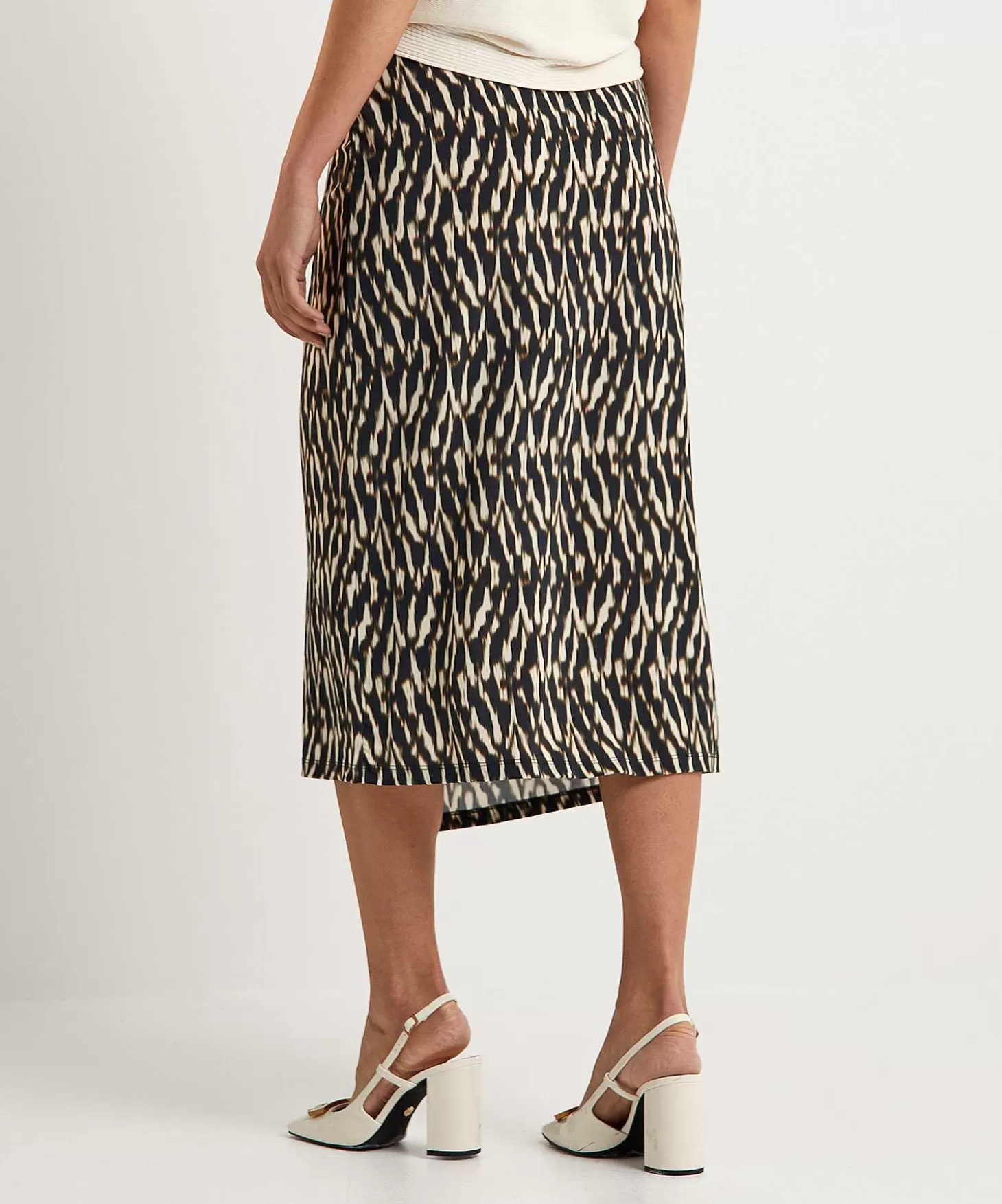 Slinky Wrap Skirt Blurry Print*No Man's Land Cheap