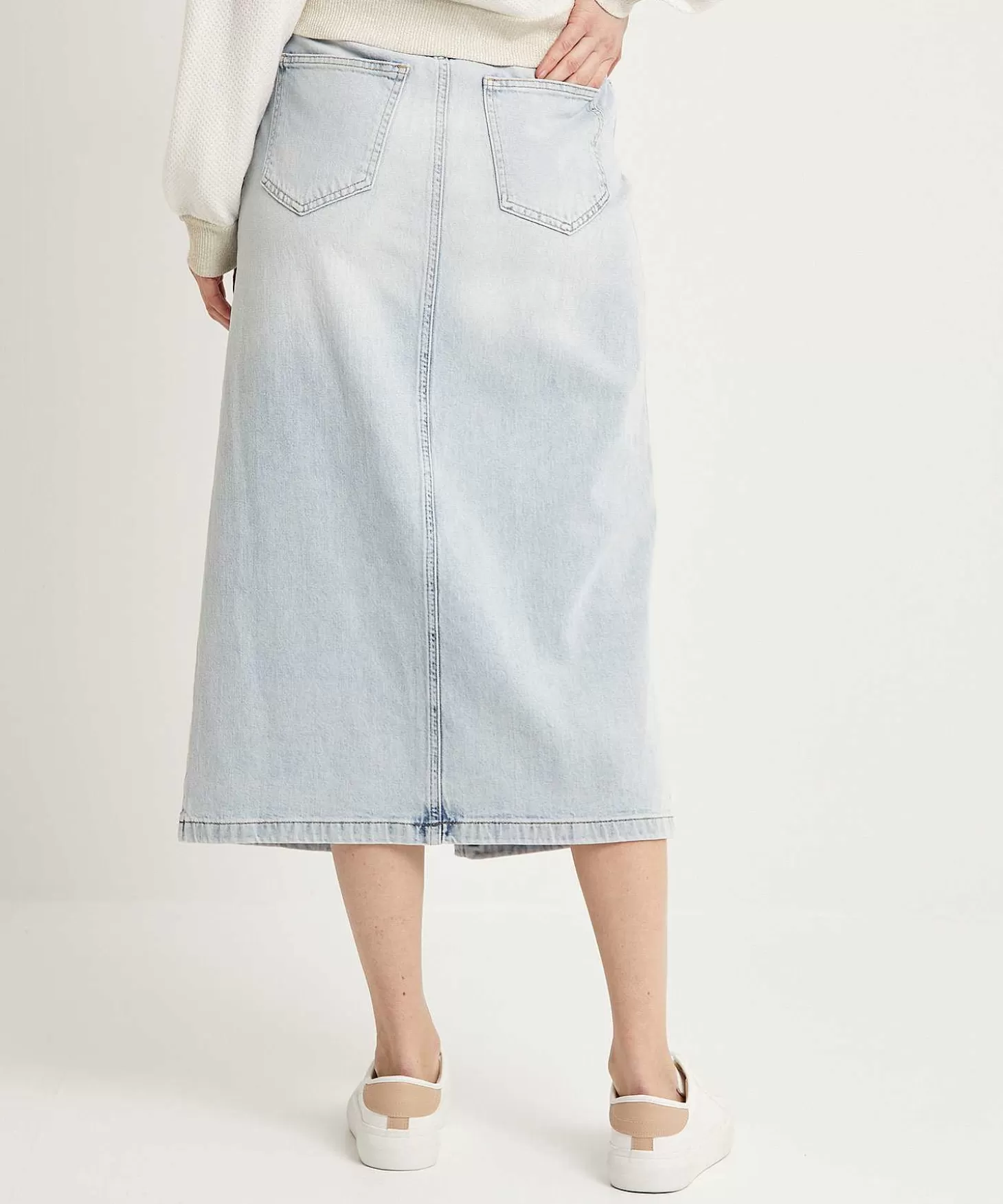 Denim Skirt With Split*OUI Outlet