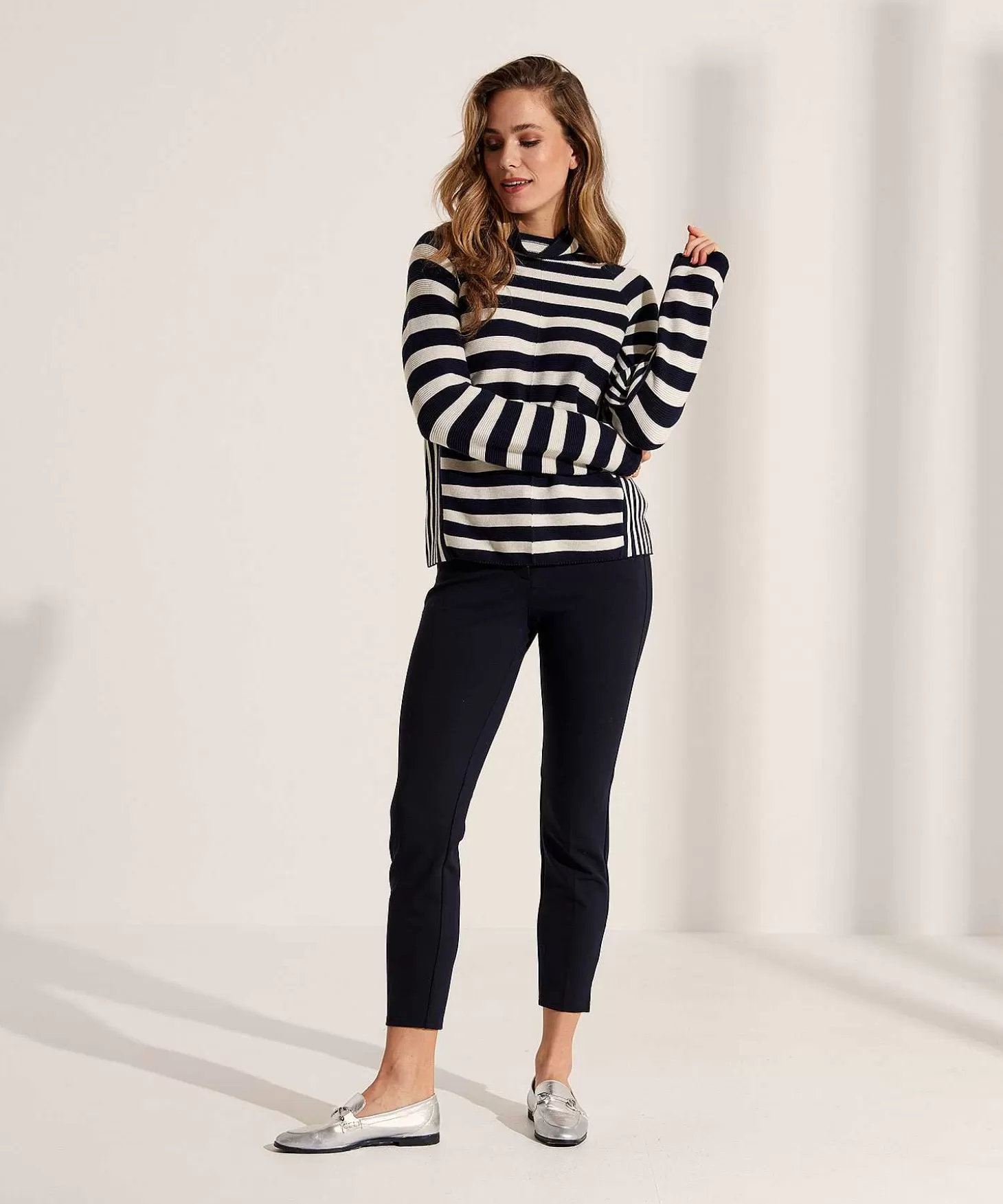 Ribknit Turtleneck Stripes*OUI Discount