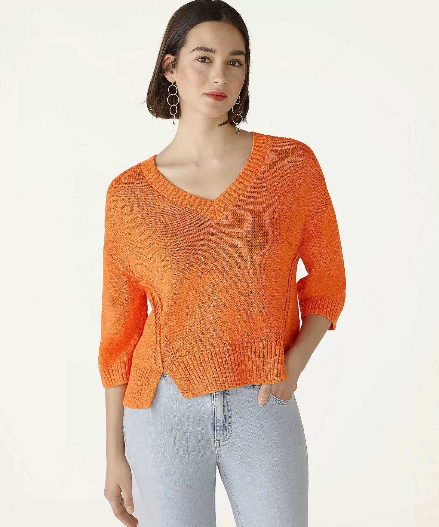 Short Ribbon Yarn Sweater*OUI Hot