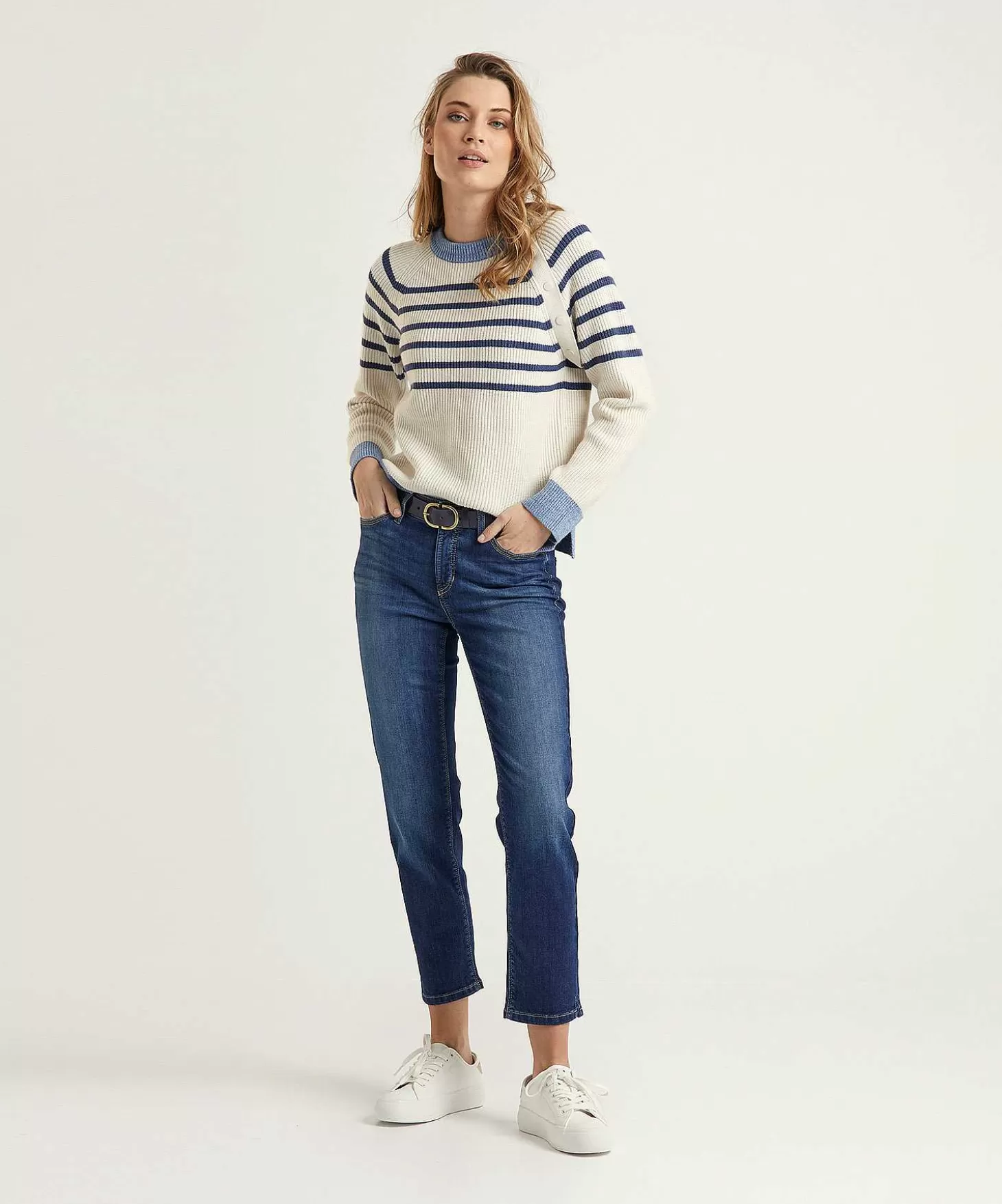 Sweater Stripe Buttons*OUI Discount