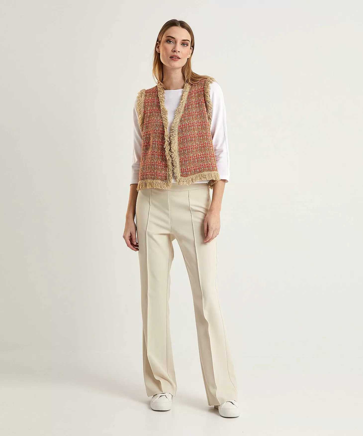 Flared Pants With Pintucks Audrey 1*Rosner Fashion