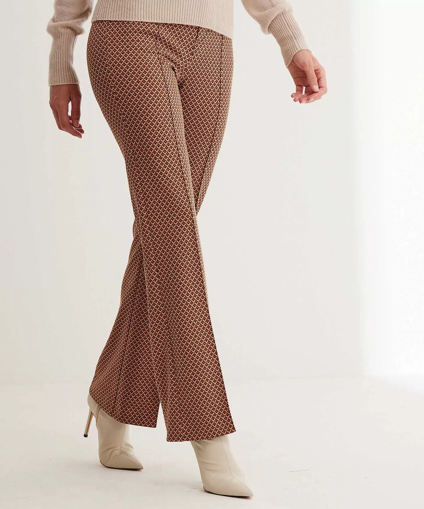 Jacquard Flared Trousers Alisa*Rosner Best