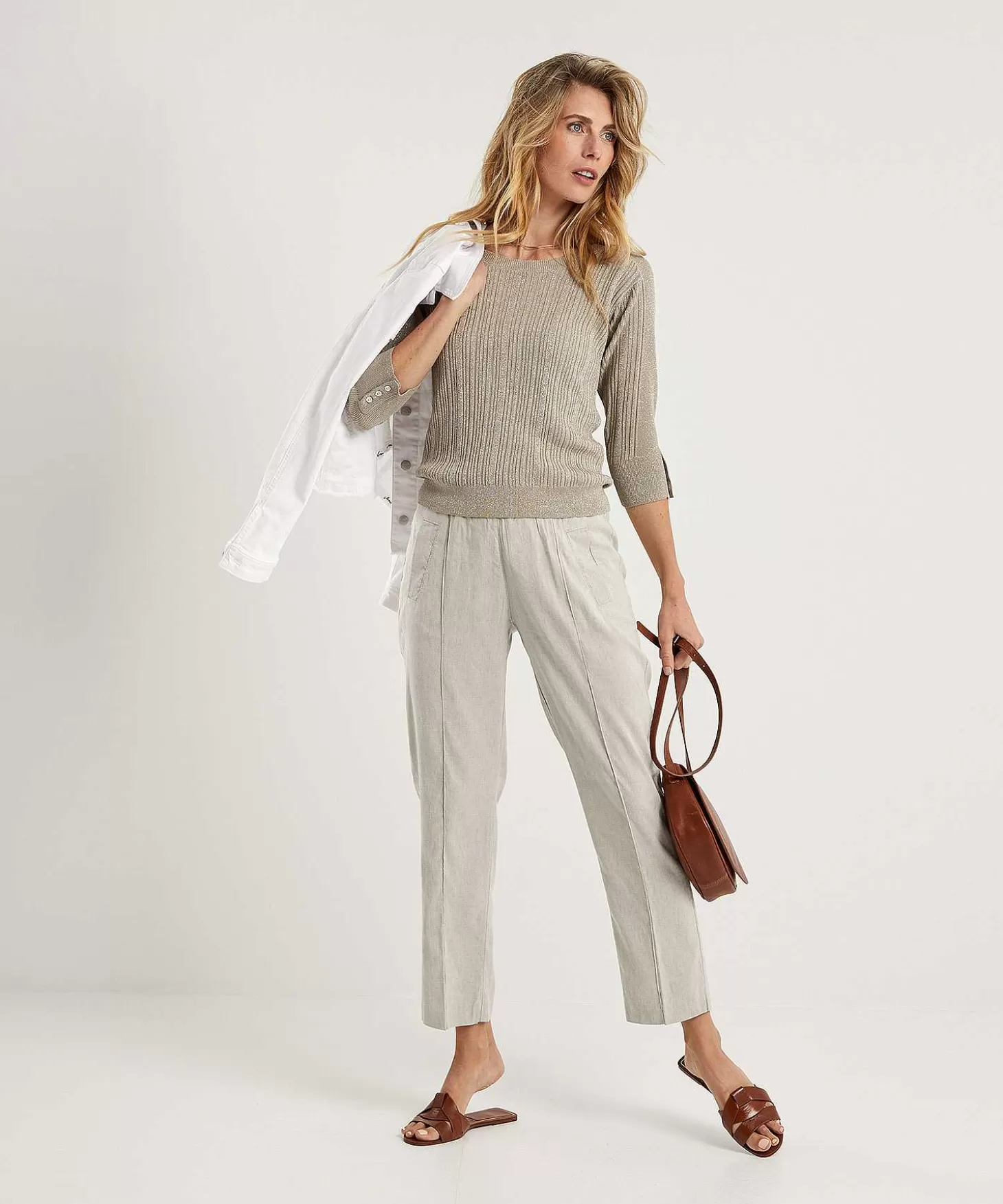 Linen Mix Trousers May Zigarette*Rosner Online