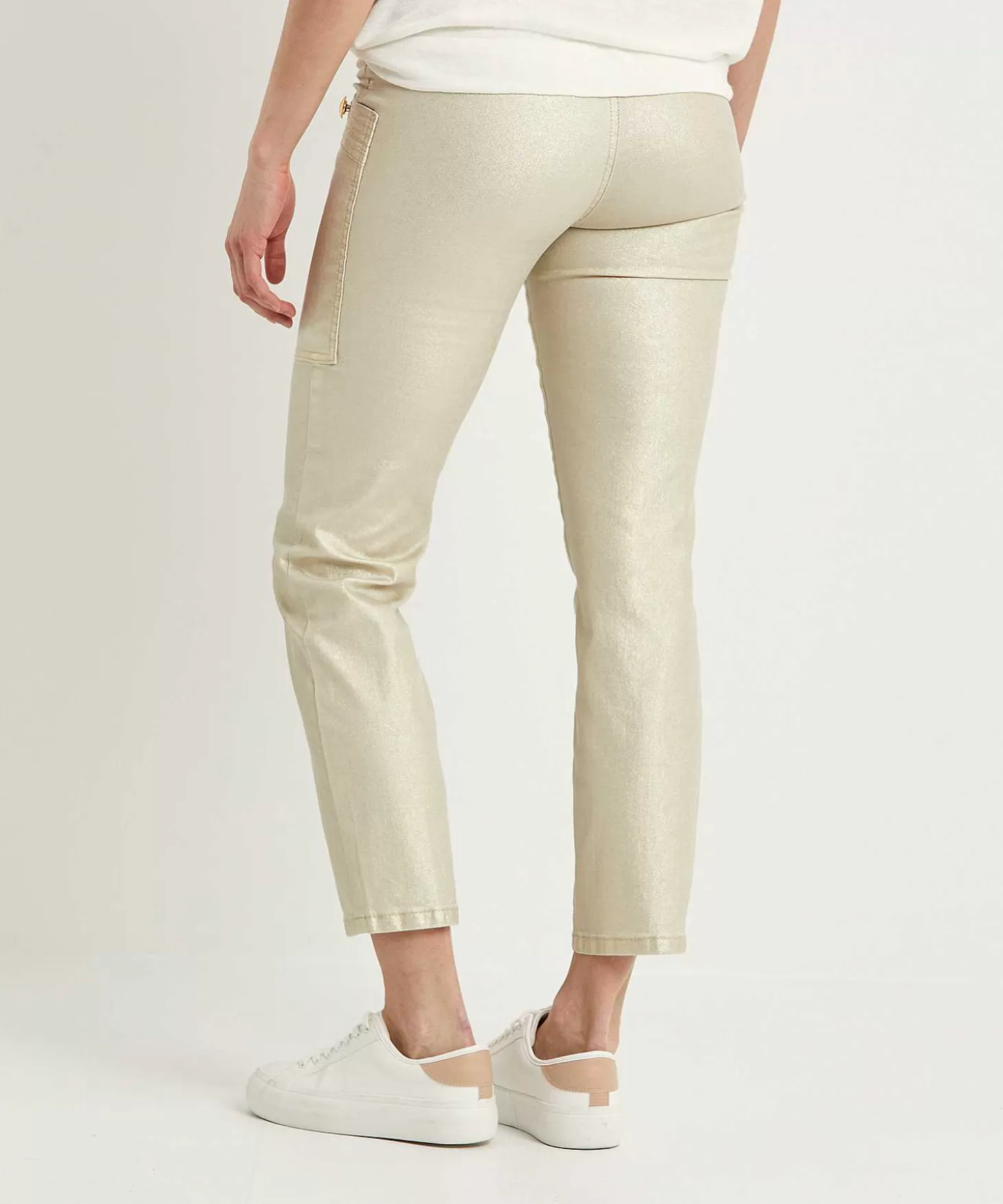 Metallic Cargo Pants Antonia*Rosner Best Sale