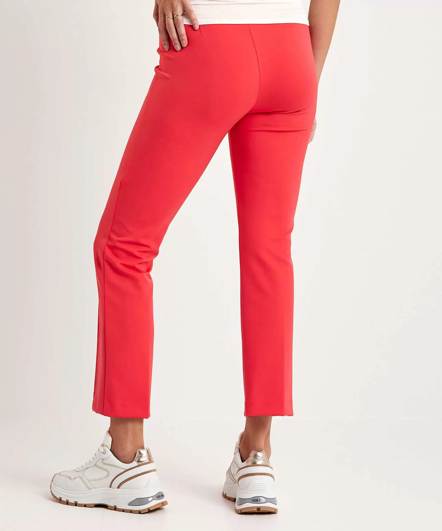 Scuba Pants With Partial Seam Alisa Slim*Rosner Fashion